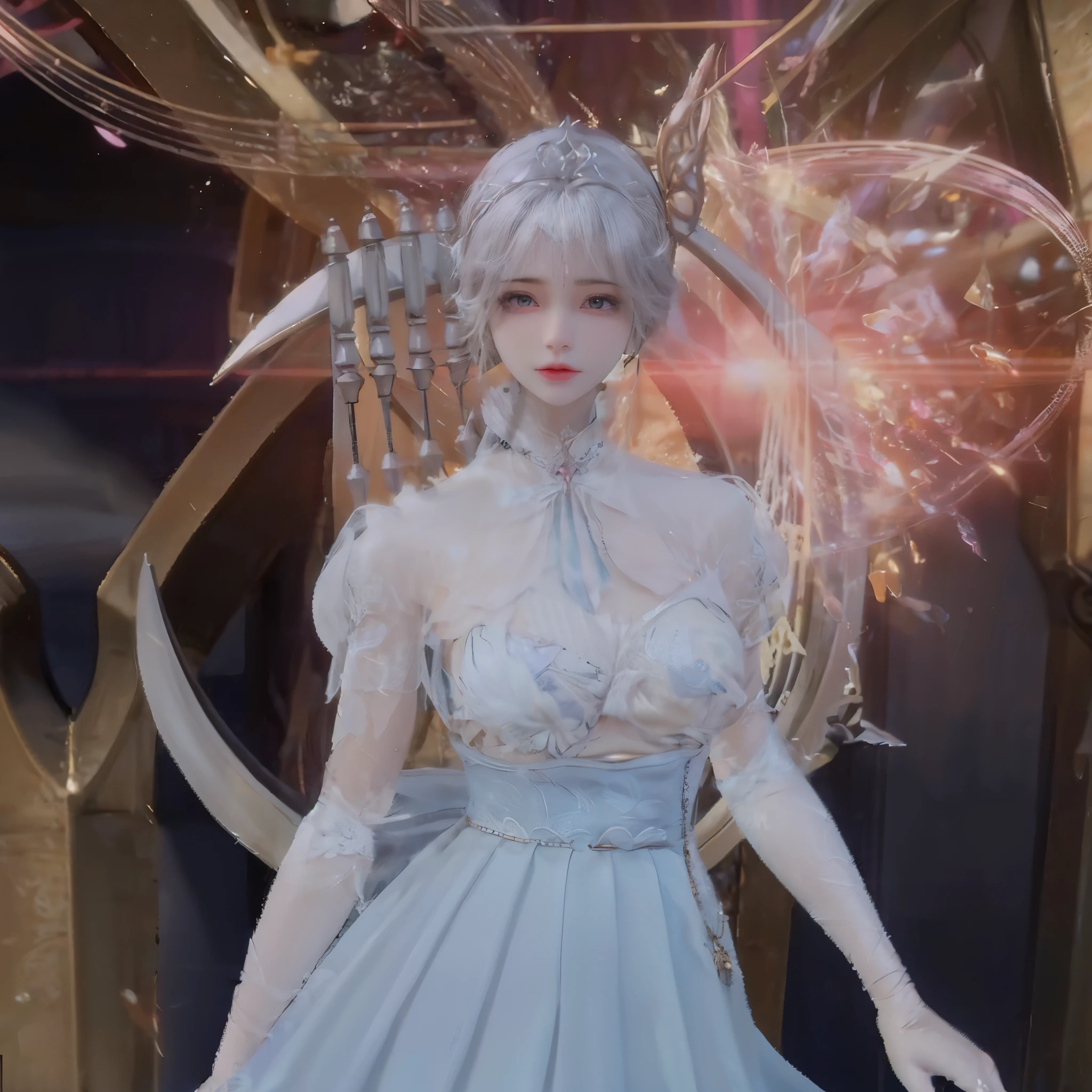 il y a une femme en robe bleue debout devant une horloge, lineage revolution style 2, une belle impératrice fantastique, lunar themed outfit, essence étheree, ((une belle impératrice fantastique)), beautiful celestial mage, tenue fantastique, Beautiful ancient frost witch, atelier lulua, dressed in&#39;une armure éthérée, xianxia complet du corps, extremely detailed goddess photo