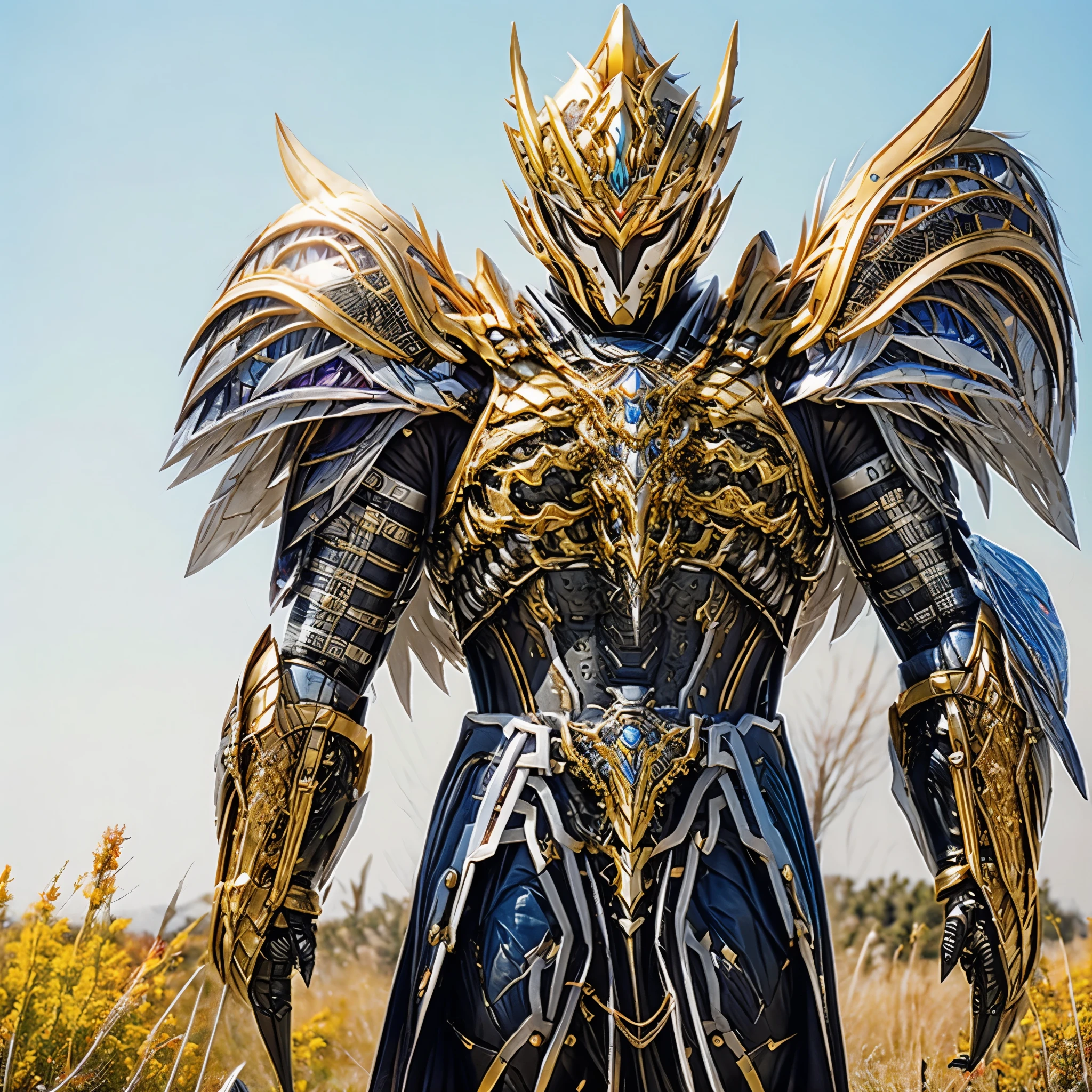 In a divine setting, a holy paladin stands strong, adorned in magnificent red and gold armor. The light-infused sword he wields emits a powerful glow, representing his unwavering devotion to justice. His armor gleams in the radiance of the (magewave:1.1) and the enchantment of (light magic:1.1). The image showcases the best quality and resolution, with details so sharp that every line and texture is visible. The colors are vibrant and eye-catching, capturing the essence of the paladin's noble aura. The lighting is meticulously crafted, emulating a professional studio setting, ensuring that every aspect of the scene is perfectly illuminated.
