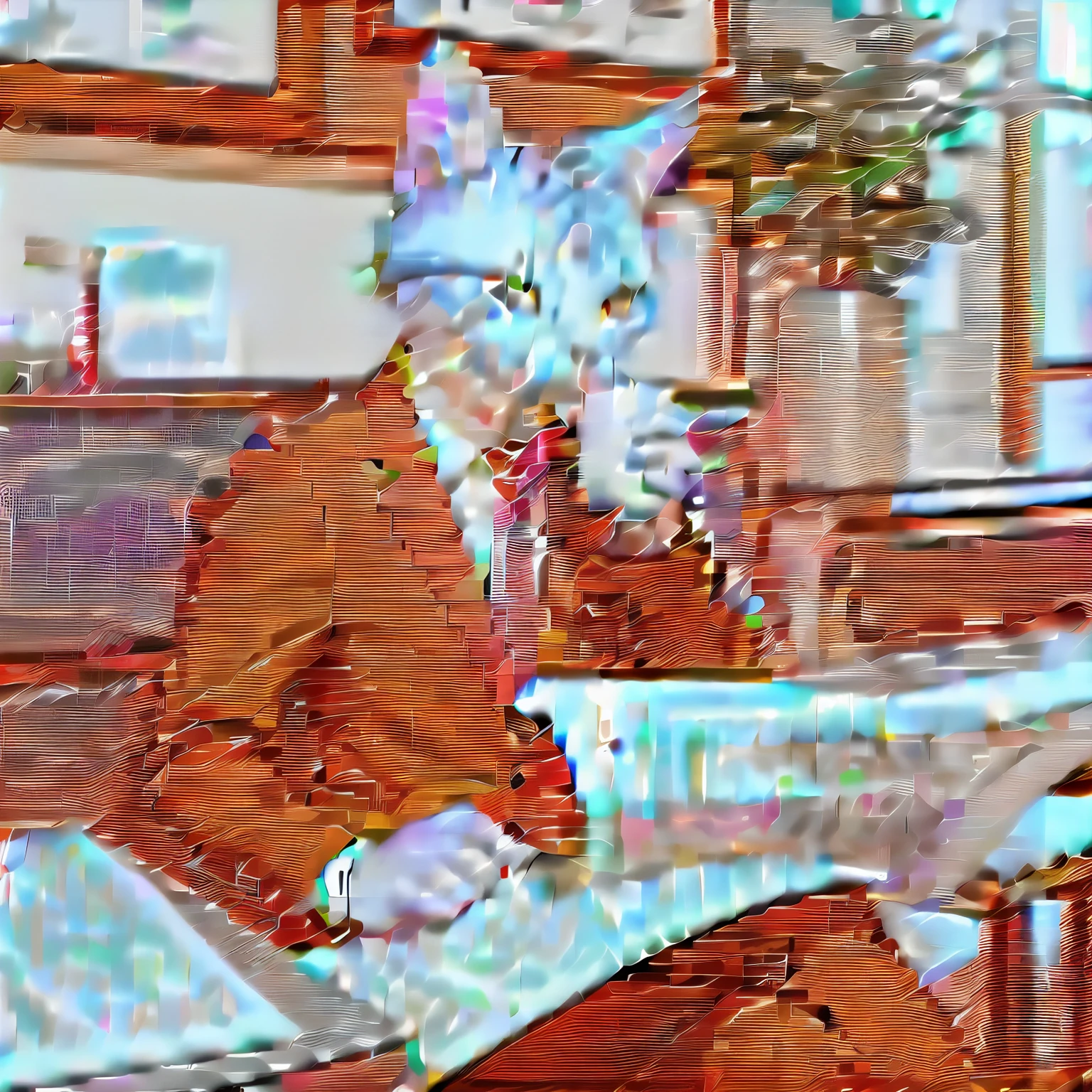 Illustration of a cat in a suit reading a newspaper and drinking coffee in a coffee shop
