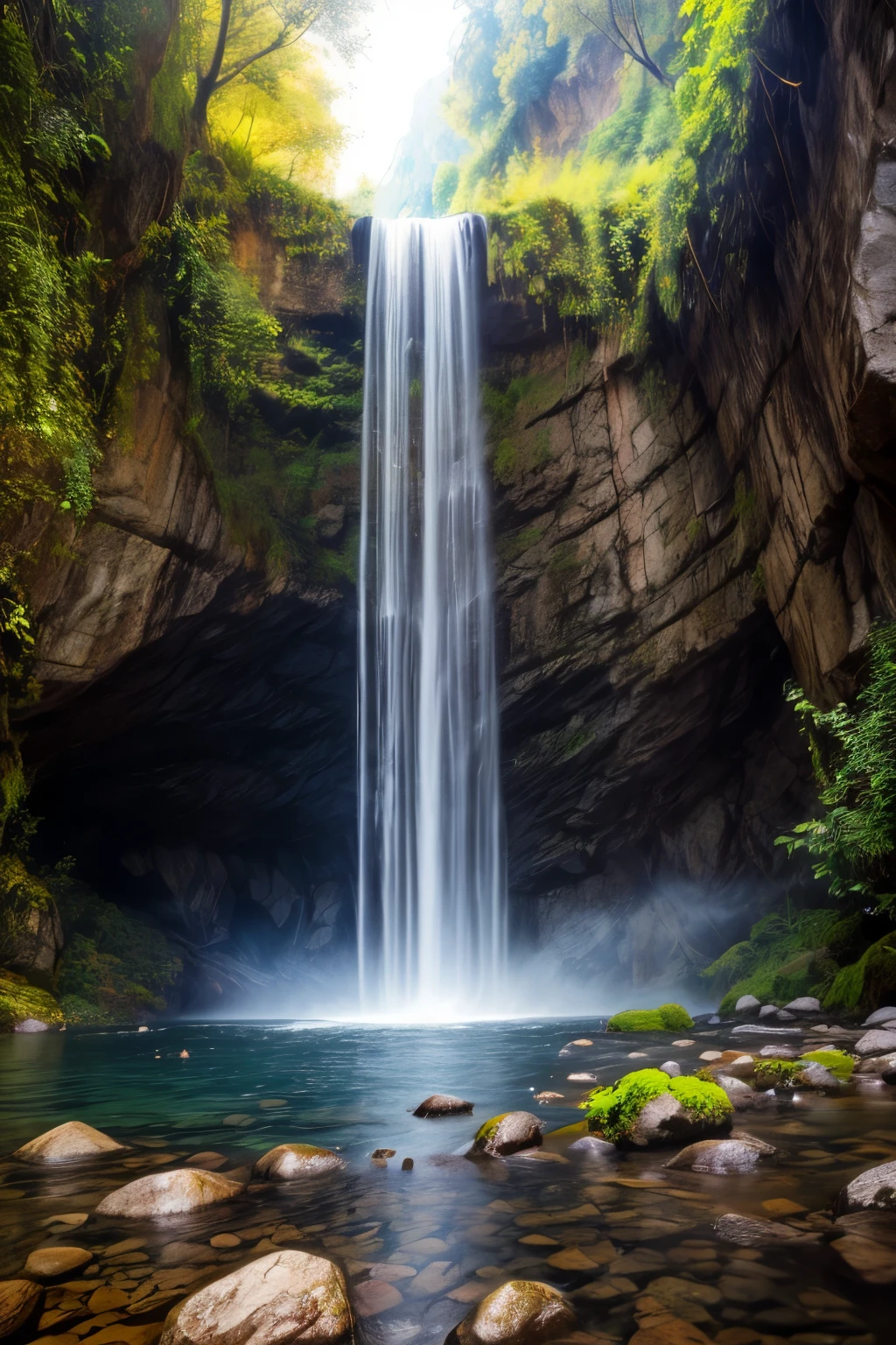 Salto Angel, immersive background, cascading, beutiful landscape photography, hdr, raw photo