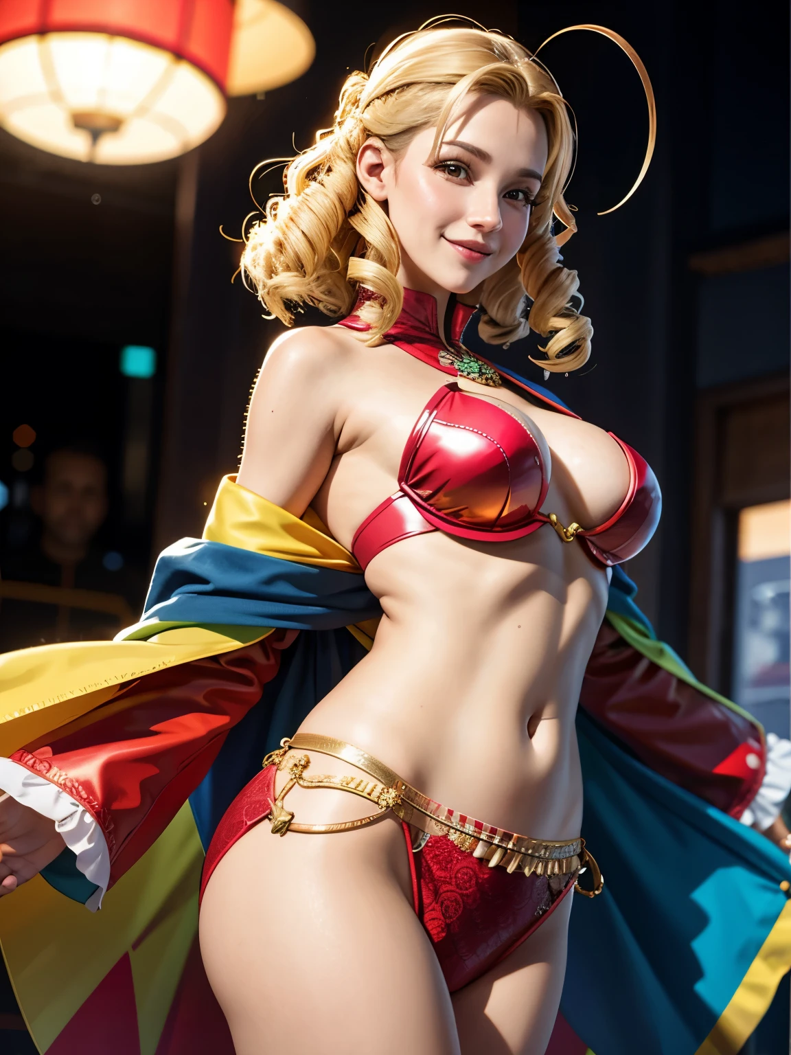 ultra realista 8k cg, arte perfeita, postura sedutora, pose sexy, atraente, limpar, Rosto bonito, Rosto puro, pale skin, detalhe intrincado, blush, orelhas de coelho, coelhinha, sorriso, hands on breasts, Heart pastels, maebari, roupa de coelho reversa, sorriso