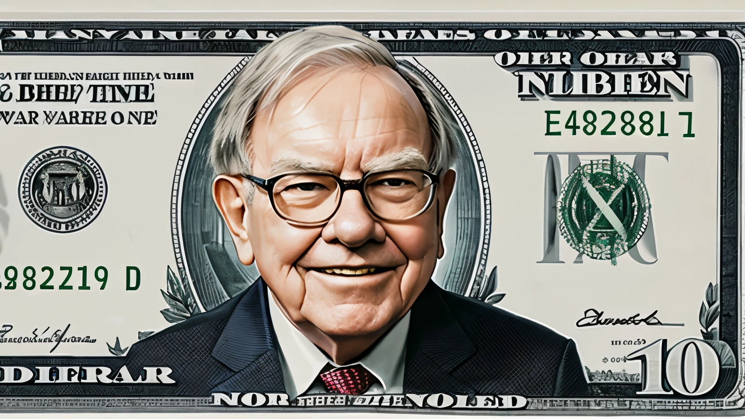 Warren Buffett, OBJECTS IN THE BACKGROUND OF THE PHOTO, MONEY, WEALTH, Dollar Sign, THUMBNAIL, REALISTIC PHOTO