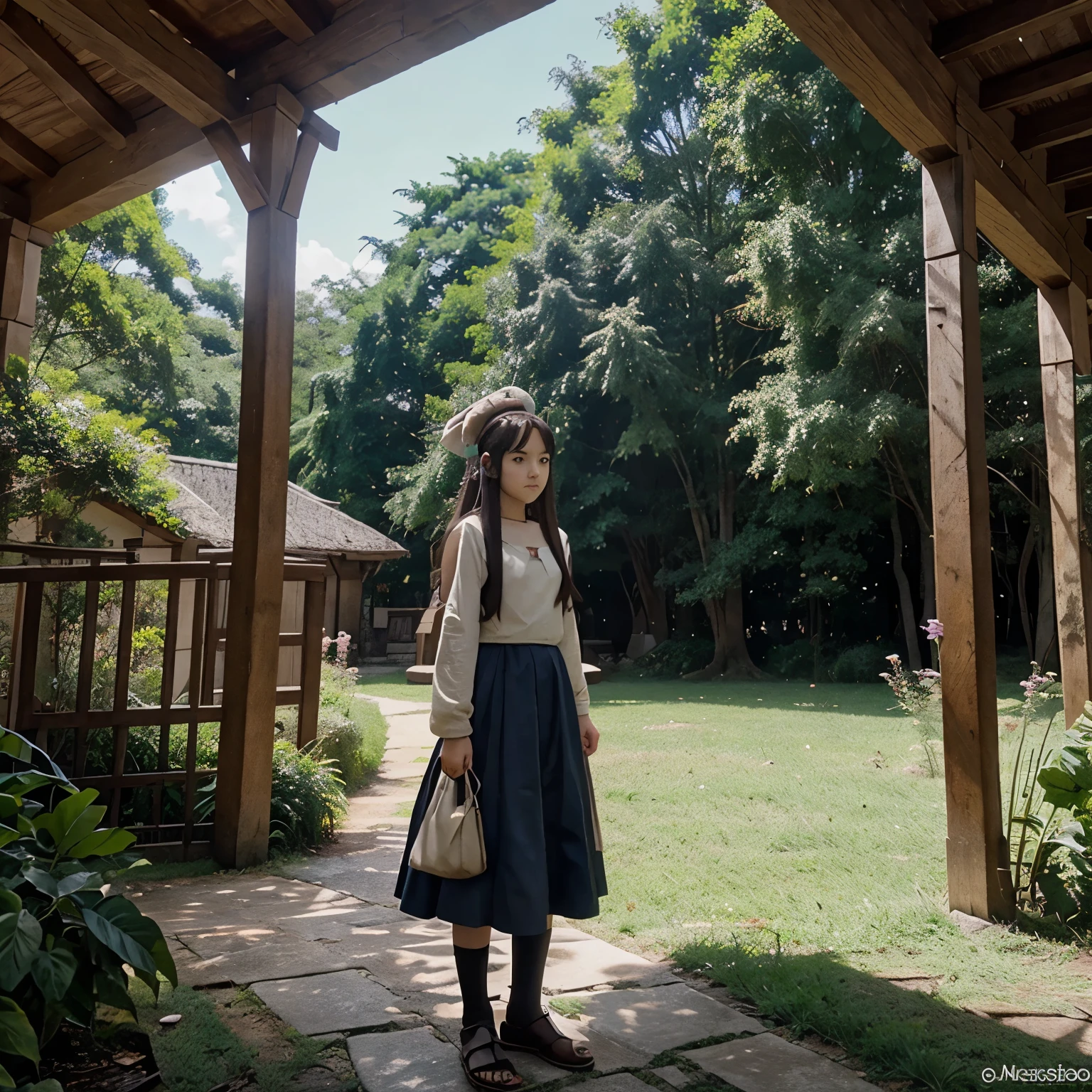 Um reino medieval de anime parecido com os filmes do Studio Ghibli
