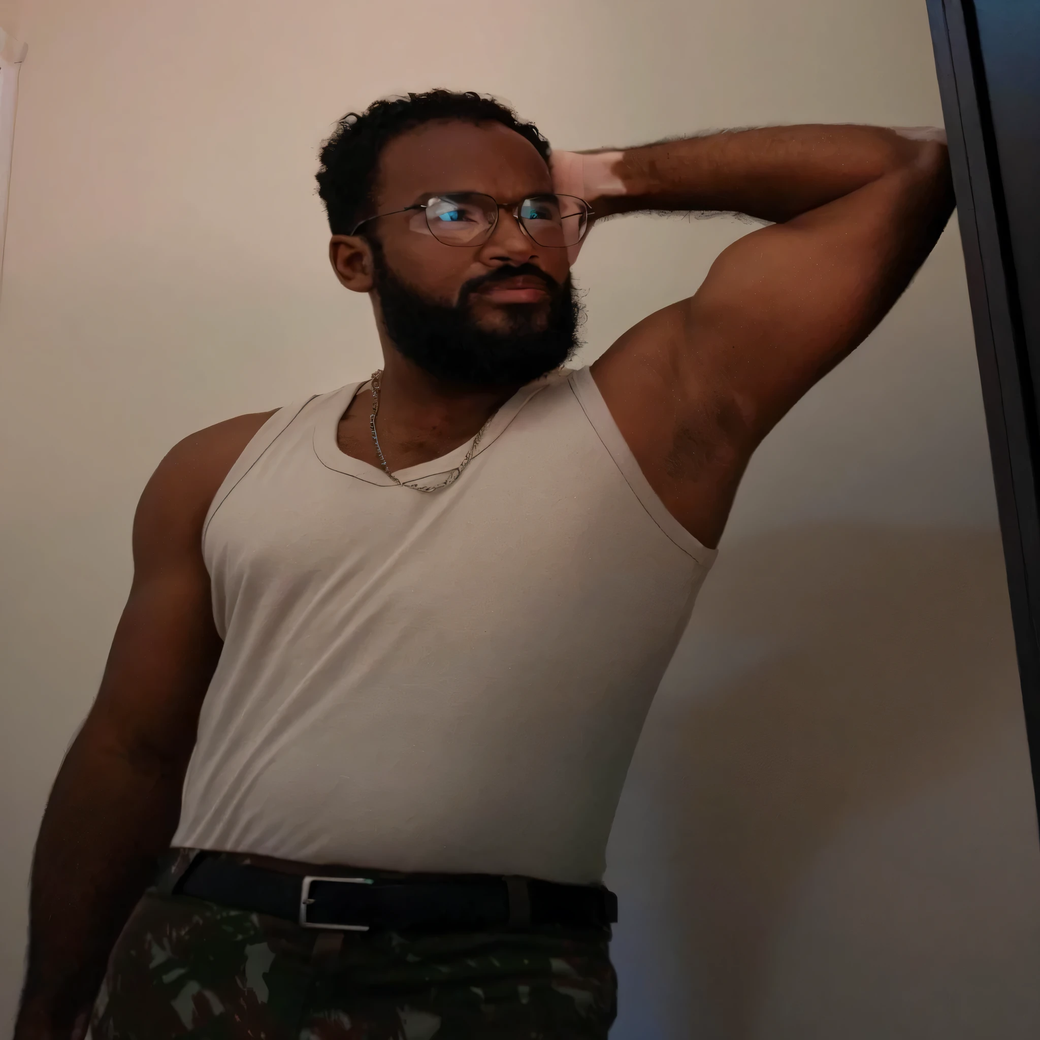 A marble statue of 1 chubby man with falando ao Celular , gesturing with hands, conversando com o expectador, ((he is a construction worker he is working in construction)). fotografia de Corpo completo imagem de corpo inteiro , ele trabalha de encanador, ele trabalha de pedreiro, ele trabalha de eletricista, he works as a metalworker. He has a cap, he has a hat, He wears prescription glasses, he wears sunglasses, ele tem barba curta, ele tem barba enorme, he is stroking his crotch looking at the viewer. Ele tem 64 anos, idoso, cabelo grisalho, barba grisalho. He wears a digital watch on his wrist, He wears several Nordic bracelets on his wrist., he wears a gold chain around his neck. Ele usa pulseiras de prata no pulso. Corpo de homem urso papai americano, he is taking off his shorts he is taking off his underwear with his hands for the viewer to see. View from below near the groin