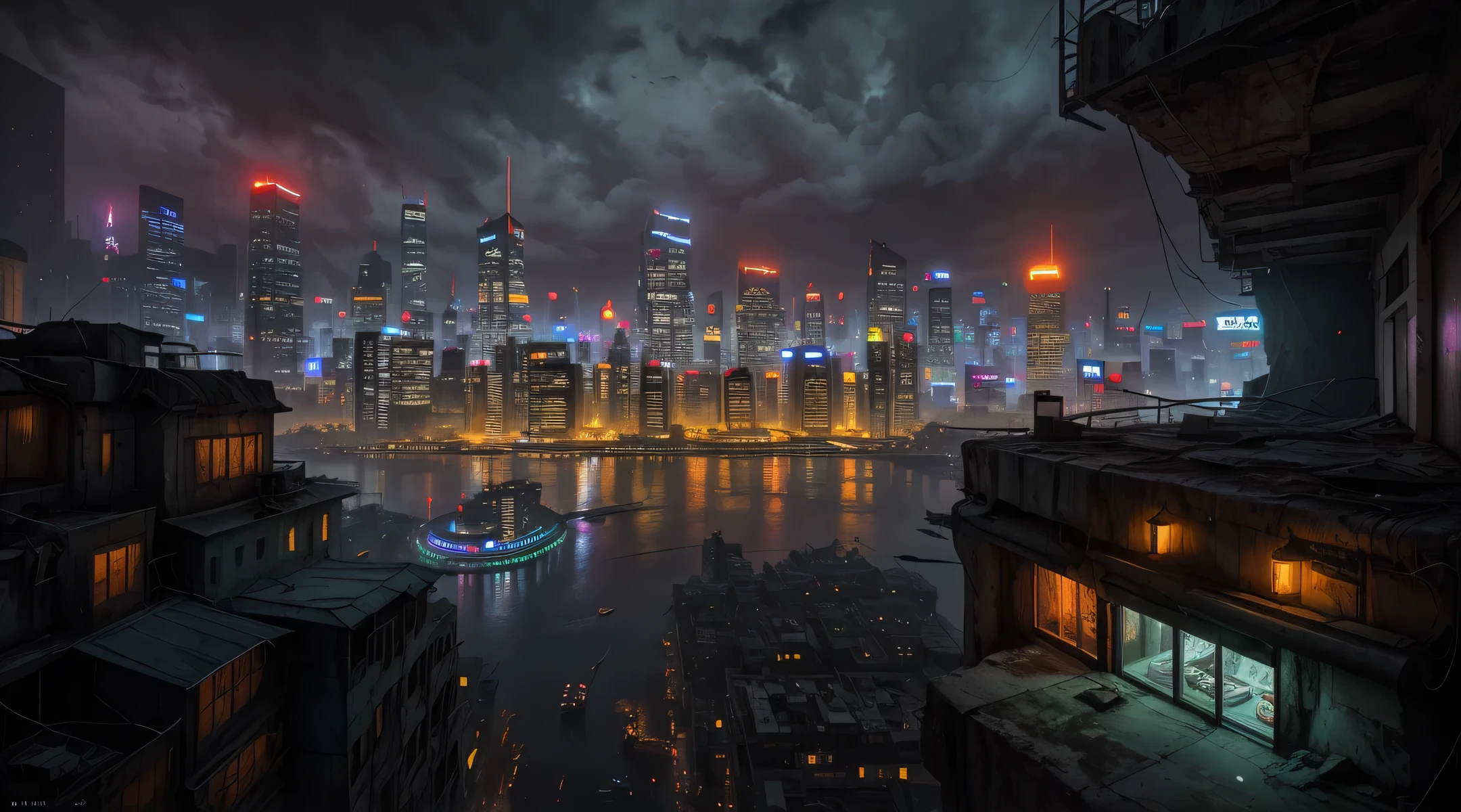 The painting depicts a surreal and futuristic landscape, A blend of awe-inspiring beauty and terror. The sky is deep, Pulsed red, The clouds seem to be alive,On the move. In the distance, Great city view view, towering skyscrapers, Neon lights, and a row of buildings. The city is illuminated by various colors and displays, Adds an overall feeling of awe and wonder.
Sin embargo, There is also a sense of horror in the picture. Buildings and structures appear to be in a state of decay and disrepair, Broken windows, Missing parts, and cracked facades. The city is vibrant, But there is a sense of confusion and unease, It seems that something is wrong.
In the foreground, There is a huge one, Sentient beings, With a distorted and inhuman appearance. Presence consists of wires, circuit, and mechanical parts, It seems to be coming out of the ground, As if rising from the depths of the earth. Its eyes glow with an intense, Red light, Its mouth opened, Rows of sharp sharpness are revealed, Metal teeth.
The background is shrouded in darkness, Only a few, Dim lights are visible in the distance. There is a sense of the unknown and uncertainty, As if the world beyond the cityscape is vast and wild.
The painting captures the essence of a surreal and futuristic world, A blend of awe-inspiring beauty and terror. The images are visually stunning, It shows the world in new and unusual eyes, A mix of the familiar and the unknown.
High detail RAW color art, animation, Cartoon, (white theme), (intricately details, Fine details, ultra - detailed), Ray traching, Subsurface scattering, ((pastel colour)), diffused soft lighting, Shallow depth of field, By (Oliver Wetter), author:Stanley Kubrick, shot on a Canon EOS R5, 28mm lens, f/2.8, Sharp focus bokeh
