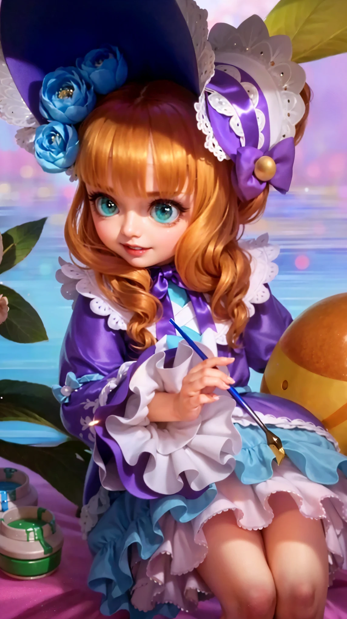 ((Best quality, 8k, Masterpiece :1.3)), upper body, Sharp focus :1.2, Cute girl with cute figure, Cute face, Highly detailed facial and skin texture, Detailed eyes, Interior view, Perfect lighting, Glowing skin
