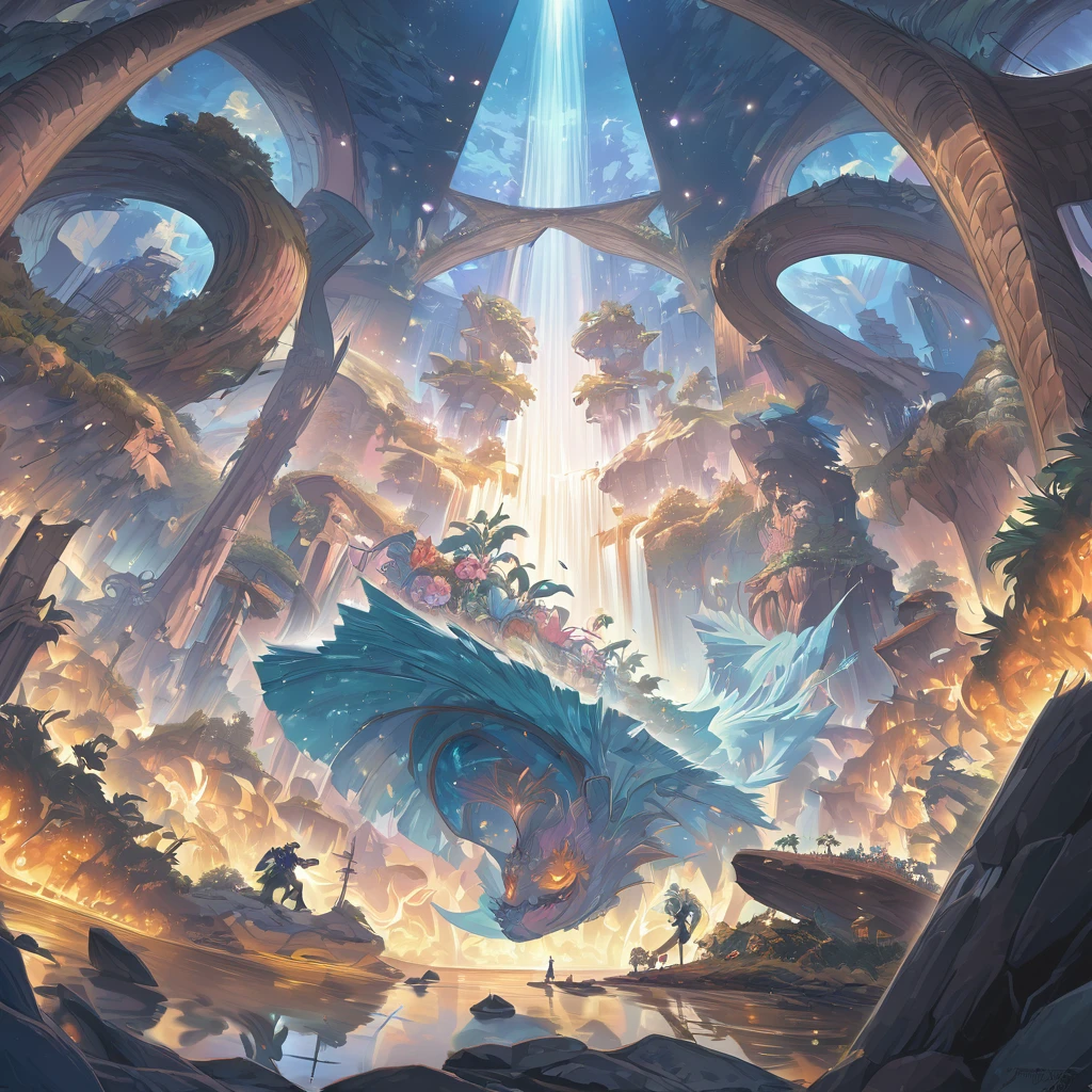 Waterfall, aesthetic, "magical_mystical Waterfalls"epic_cinematic_beautiful_fantasy_landscape!!!",_hyperdetailed_and_highly_intricate_digital_illustration_by_Ismail_Inceoglu,_Erin_Hanson,_Gazelli,_Hayao_Miyazaki_and__Yoshitaka_Amano,_a_masterpiece,_top-down_perspective,_wide-angle,_8k_resolution,_trending_on_artstation,_Ray_Tracing_Reflections,_volumetric_lighting,_deep_colors_pen_and_ink_marker,Ethereal_cyberefighterpunk_cyborg_cornpunk_lava_hose_with_hot_flames_flowing,_gold_corn_tones_:_by_michal_karcaniel_merriam,_victo_ngai_and_guillermo_del_toro_:_aetherpunk,_ornate,_dynamic,_particulate,_intricate,_elegant_detailed_dramatic_atmospheric_maximalist_digital_matte_painting_rock_orange,_A_dream_of_a_distant_galaxy_by_Caspar_David_Friedrich