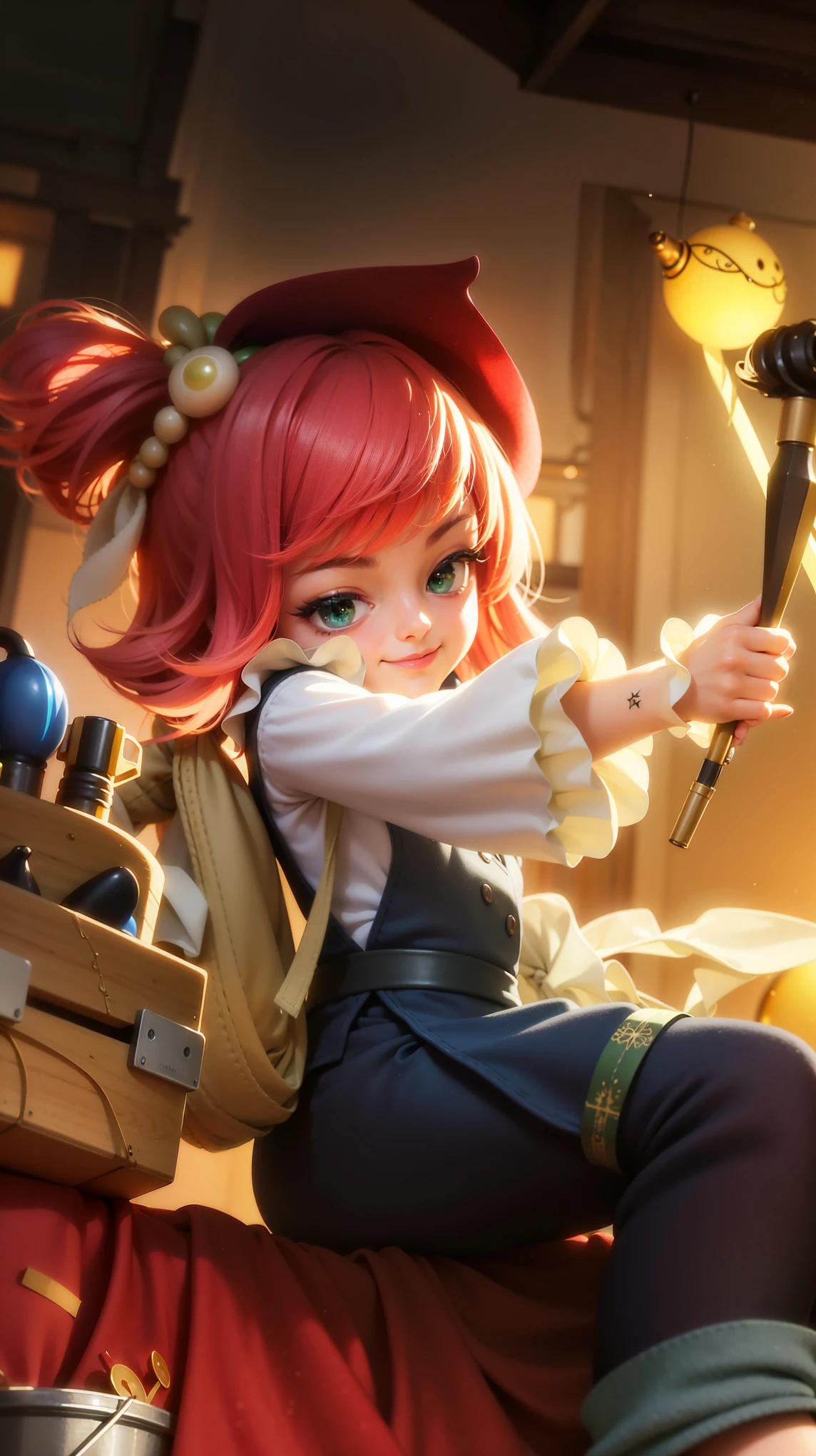 (8k, RAW photo, photorealistic:1.25) ,( lipgloss, eyelashes, gloss-face, glossy skin, best quality, ultra highres, depth of field, chromatic aberration, caustics, Broad lighting, natural shading, looking at viewer with a serene and goddess-like happiness, change from mobile legend game, black hair, red eyes, green ribbon, green kimono outfit, dynamic pose, outer space, relisem, 4k, hd, 1080p.