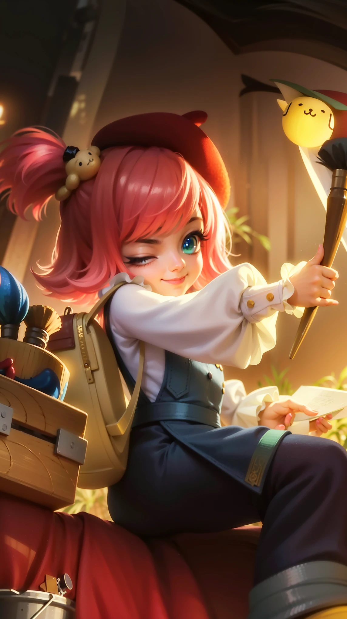 (8k, RAW photo, photorealistic:1.25) ,( lipgloss, eyelashes, gloss-face, glossy skin, best quality, ultra highres, depth of field, chromatic aberration, caustics, Broad lighting, natural shading, looking at viewer with a serene and goddess-like happiness, change from mobile legend game, black hair, red eyes, green ribbon, green kimono outfit, dynamic pose, outer space, relisem, 4k, hd, 1080p.