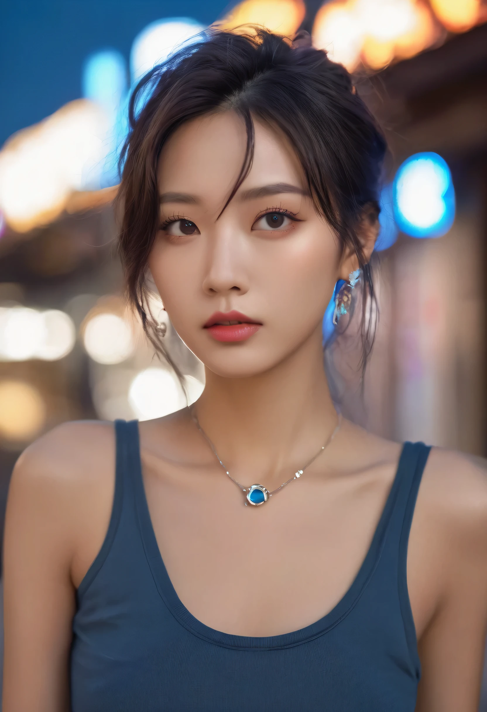 UHD 8k portrait of an attractive single Asian girl with detailed tattoos, detailed, edgy, dramatic, confident, mirrorless, ultra-wide angle, sunset, lifestyle editorial, black and white, high, backlit
