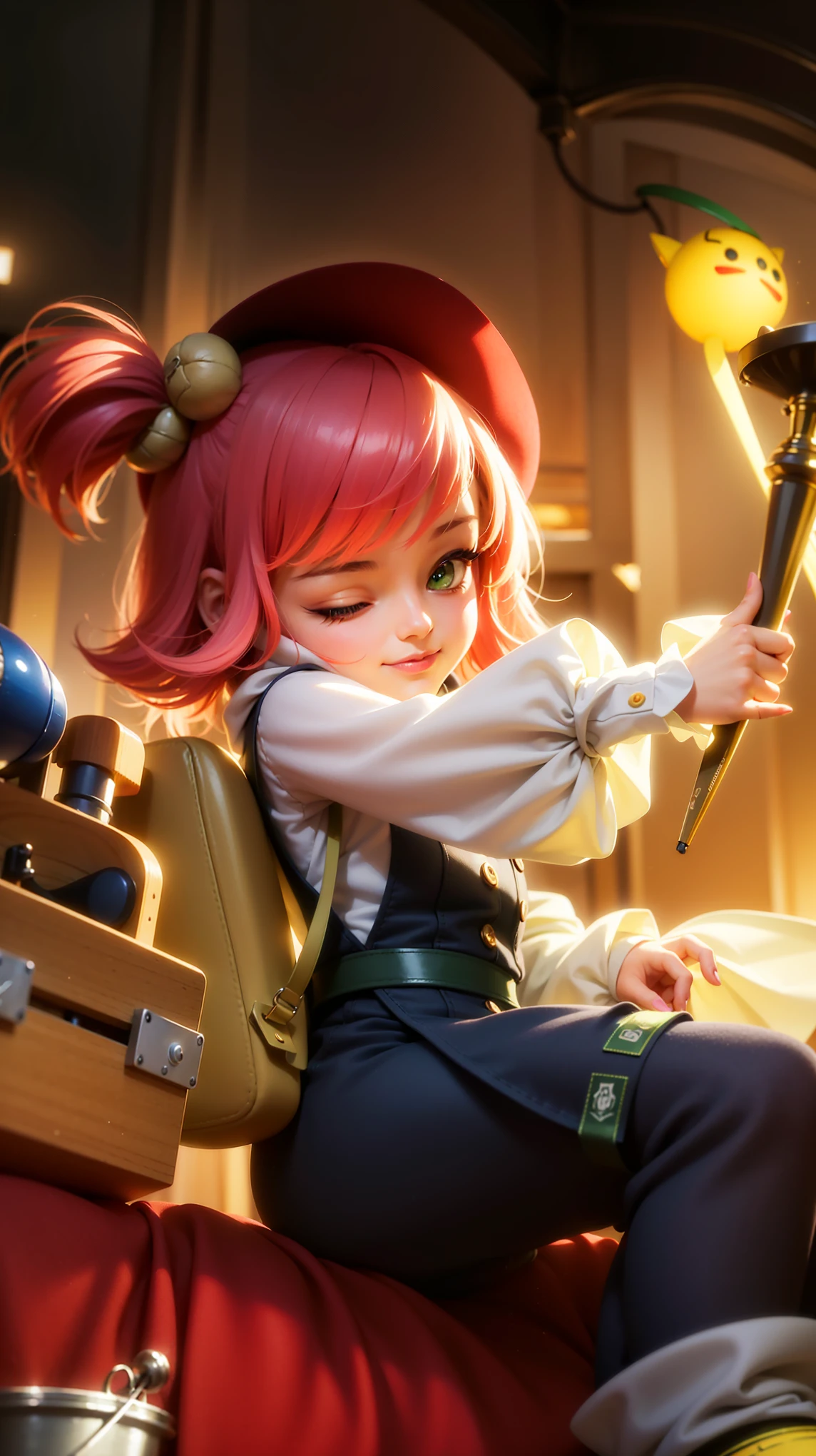 (8k, RAW photo, photorealistic:1.25) ,( lipgloss, eyelashes, gloss-face, glossy skin, best quality, ultra highres, depth of field, chromatic aberration, caustics, Broad lighting, natural shading, looking at viewer with a serene and goddess-like happiness, change from mobile legend game, black hair, red eyes, green ribbon, green kimono outfit, dynamic pose, outer space, relisem, 4k, hd, 1080p.