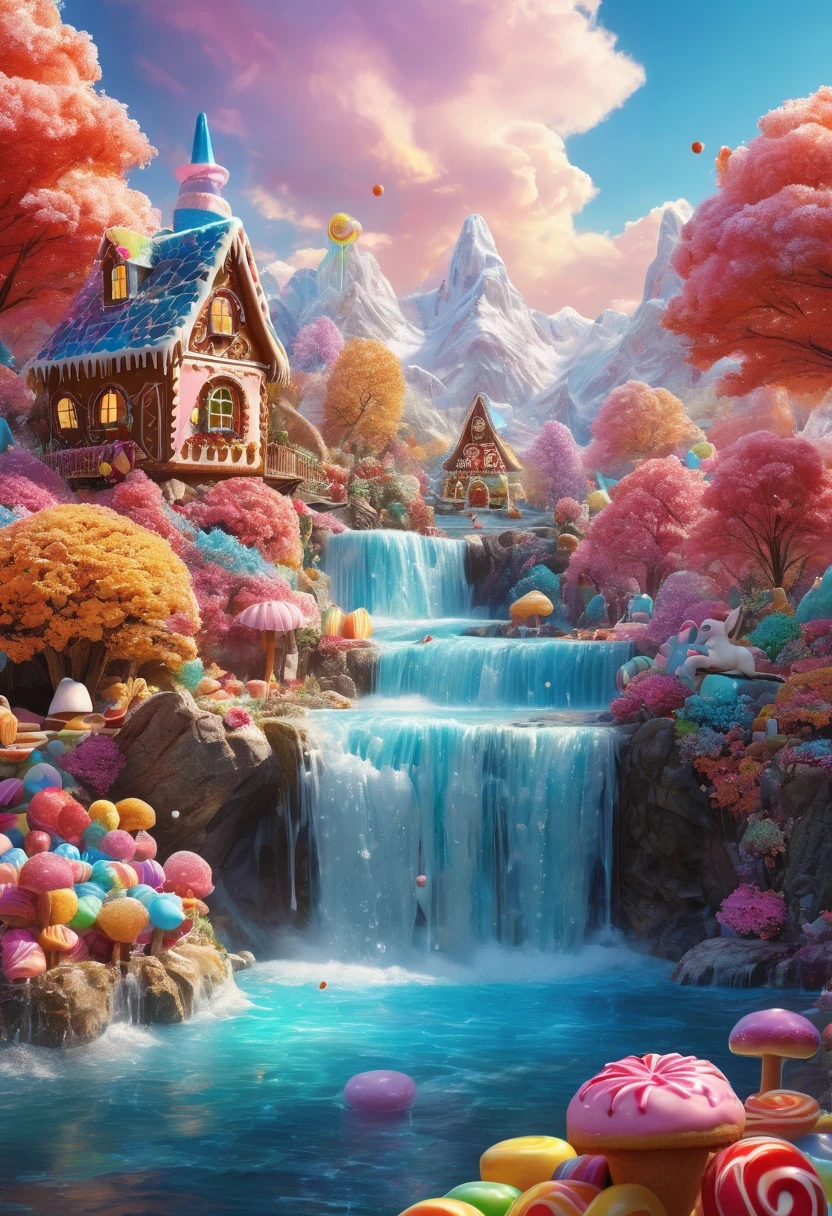 Beautiful majestic fall flowing through Dense vegetation, vibrant flowers, Butterfly dancing in the air, sparkling water splash, peaceful natural landscape ,fall,flowing water,Dense vegetation,vibrant flowers,Butterfly,peaceful scenery,best quality,4k,8k,high resolution,masterpiece:1.2,super detailed,actual:1.37,high dynamic range,ultra high definition,studio lighting,extremely detailed description,professional,bright colors