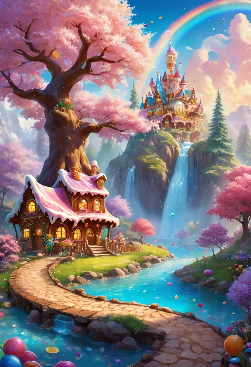 Beautiful majestic fall flowing through Dense vegetation, vibrant flowers, Butterfly dancing in the air, sparkling water splash, peaceful natural landscape ,fall,flowing water,Dense vegetation,vibrant flowers,Butterfly,peaceful scenery,best quality,4k,8k,high resolution,masterpiece:1.2,super detailed,actual:1.37,high dynamic range,ultra high definition,studio lighting,extremely detailed description,professional,bright colors