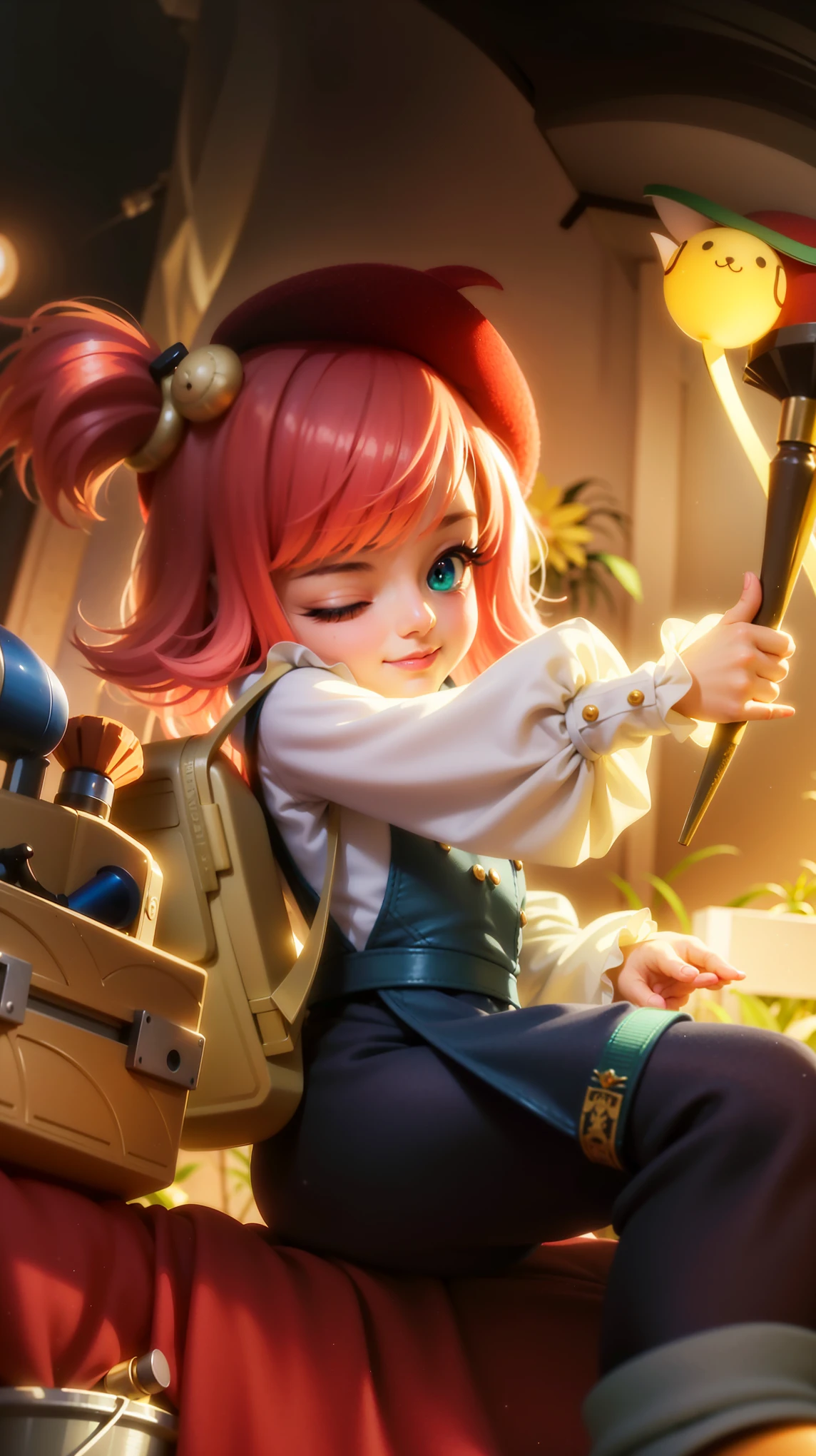 (8k, RAW photo, photorealistic:1.25) ,( lipgloss, eyelashes, gloss-face, glossy skin, best quality, ultra highres, depth of field, chromatic aberration, caustics, Broad lighting, natural shading, looking at viewer with a serene and goddess-like happiness, change from mobile legend game, black hair, red eyes, green ribbon, green kimono outfit, dynamic pose, outer space, relisem, 4k, hd, 1080p, smile.