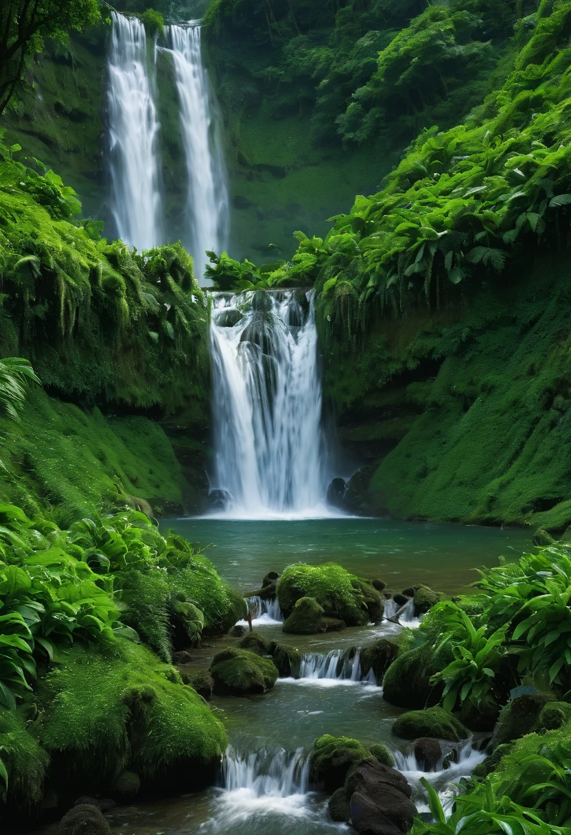 best quality,4k,high resolution,masterpiece:1.2,super detailed,actual:1.37,(fall:1.5),fall,Lush green plants,flowing water,soak,sparkling water droplets,Beautiful and detailed,Beautiful and detailed,water splash,Emerald Pool,Dynamic movement,vitality,Calm expression,,ethereal lights,bright colors,contrast,Refreshing,unforgettable moments,close up,time freeze,emotional,Poetic,photography