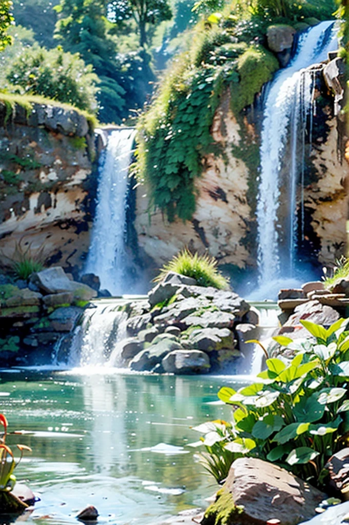 best quality,4k,high resolution,masterpiece:1.2,super detailed,actual:1.37,(fall:1.5),fall,Lush green plants,flowing water,soak,sparkling water droplets,Beautiful and detailed,Beautiful and detailed,water splash,Emerald Pool,Dynamic movement,vitality,Calm expression,,ethereal lights,bright colors,contrast,Refreshing,unforgettable moments,close up,time freeze,emotional,Poetic,photography