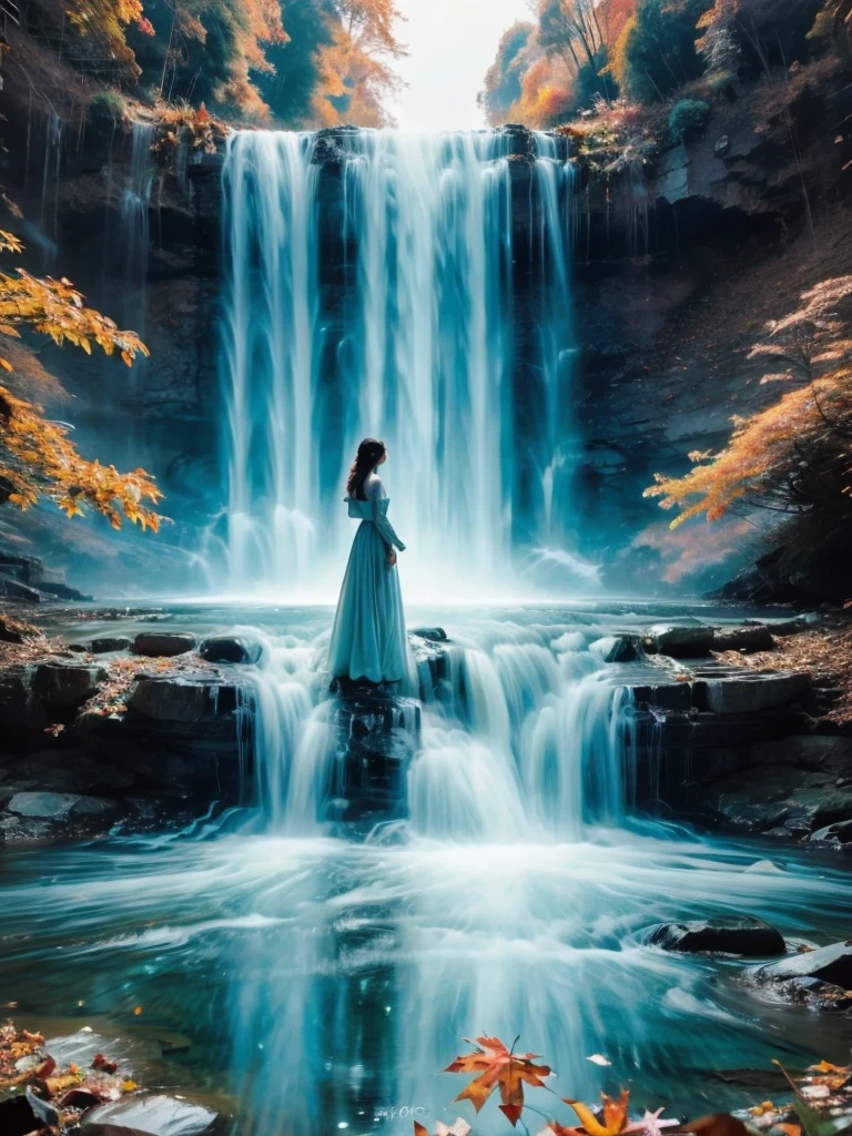 best quality,4k,high resolution,masterpiece:1.2,super detailed,actual:1.37,(fall:1.5),fall,Lush green plants,flowing water,soak,sparkling water droplets,Beautiful and detailed,Beautiful and detailed,water splash,Emerald Pool,Dynamic movement,vitality,Calm expression,,ethereal lights,bright colors,contrast,Refreshing,unforgettable moments,close up,time freeze,emotional,Poetic,photography