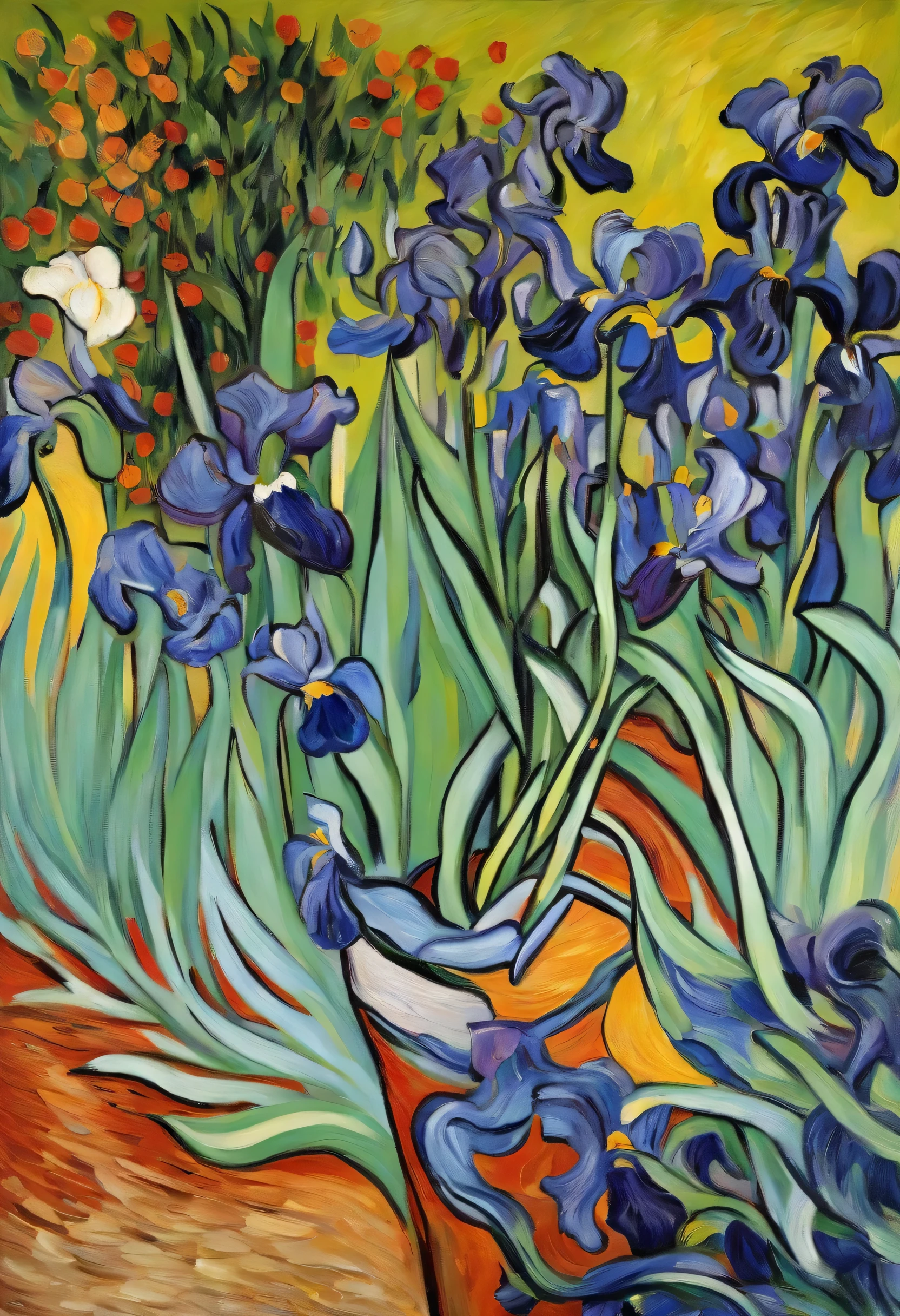 Irises by vincent van gogh