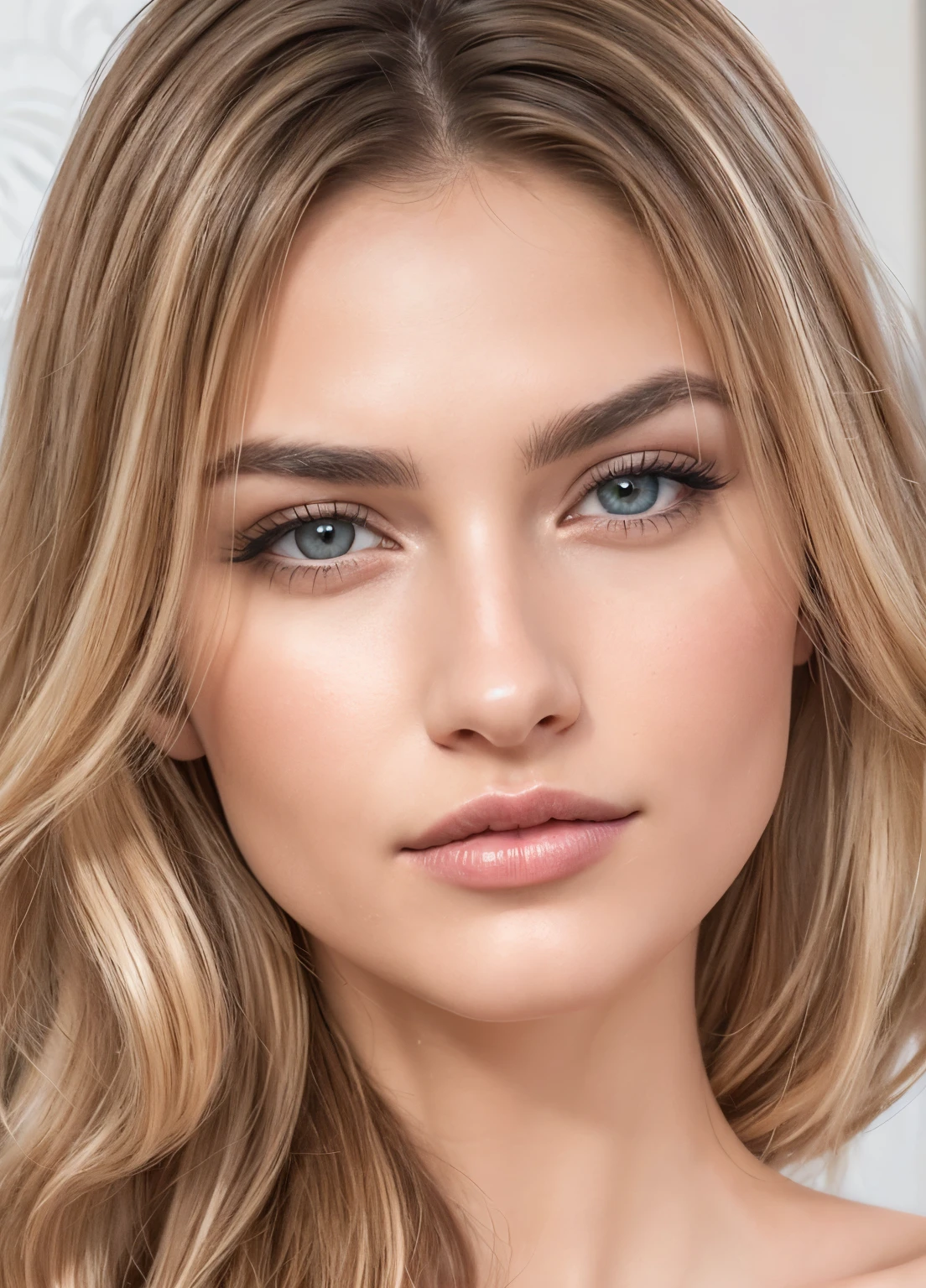 a close up of a woman with long blonde hair and a diamond necklace, detailed realistic face, realistic detailed face, realistic beautiful face, highly detailed realistic face, detailed and realistic face, realistic and detailed face, beautiful realistic face, photorealistic beautiful face, face realistic, realistic perfect face, detailed and realistic faces, ultra realistic face, beautiful and realistic face, human realistic face