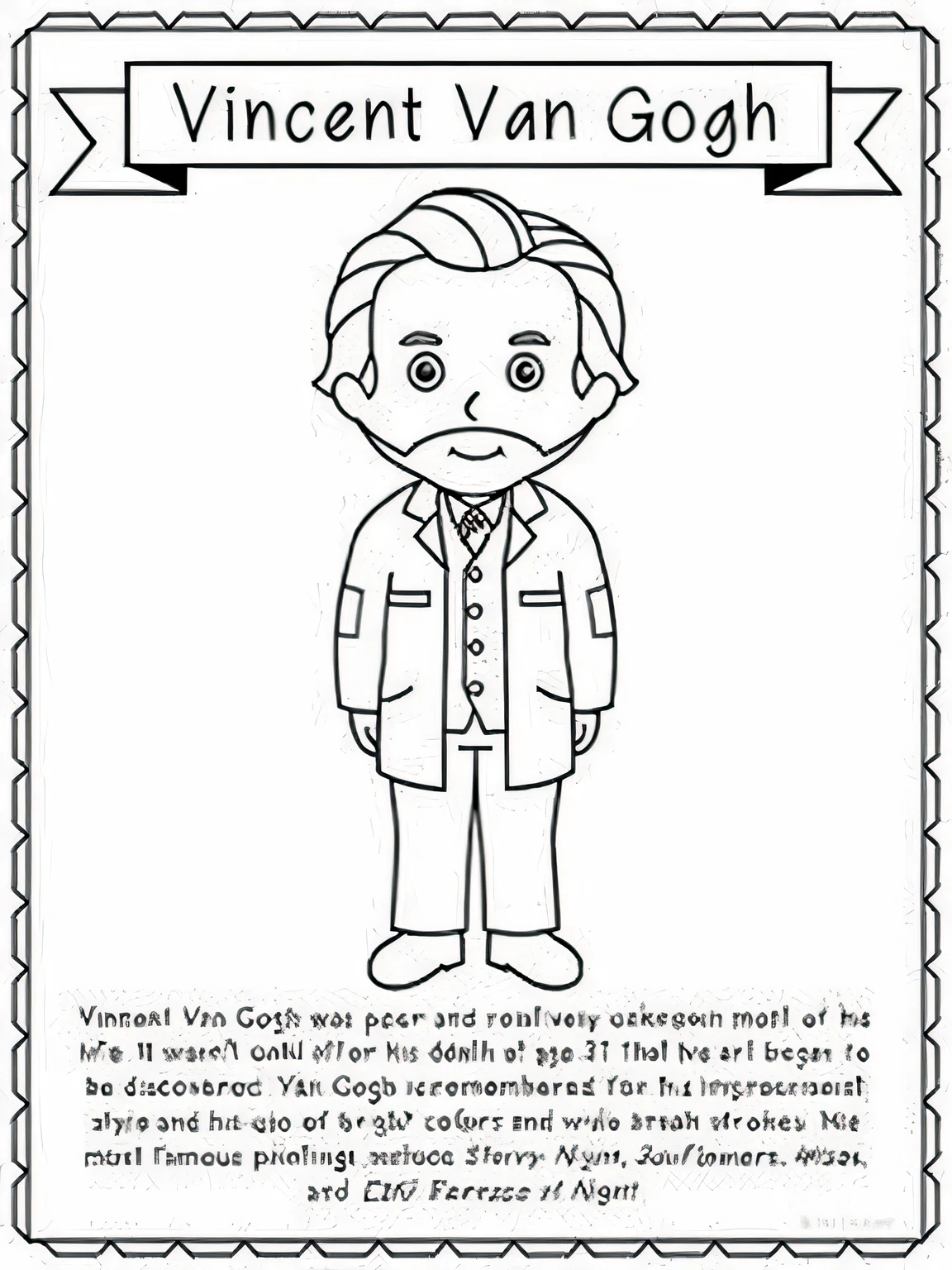 a coloring page of a cartoon character with a caption of a man in a suit, inspired by Hugo van der Goes, inspired by Egon von Vietinghoff, by Vincent Evans, by Verónica Ruiz de Velasco, inspired by Ivan Yakovlevich Vishnyakov, inspired by Egbert van Heemskerck, scientist