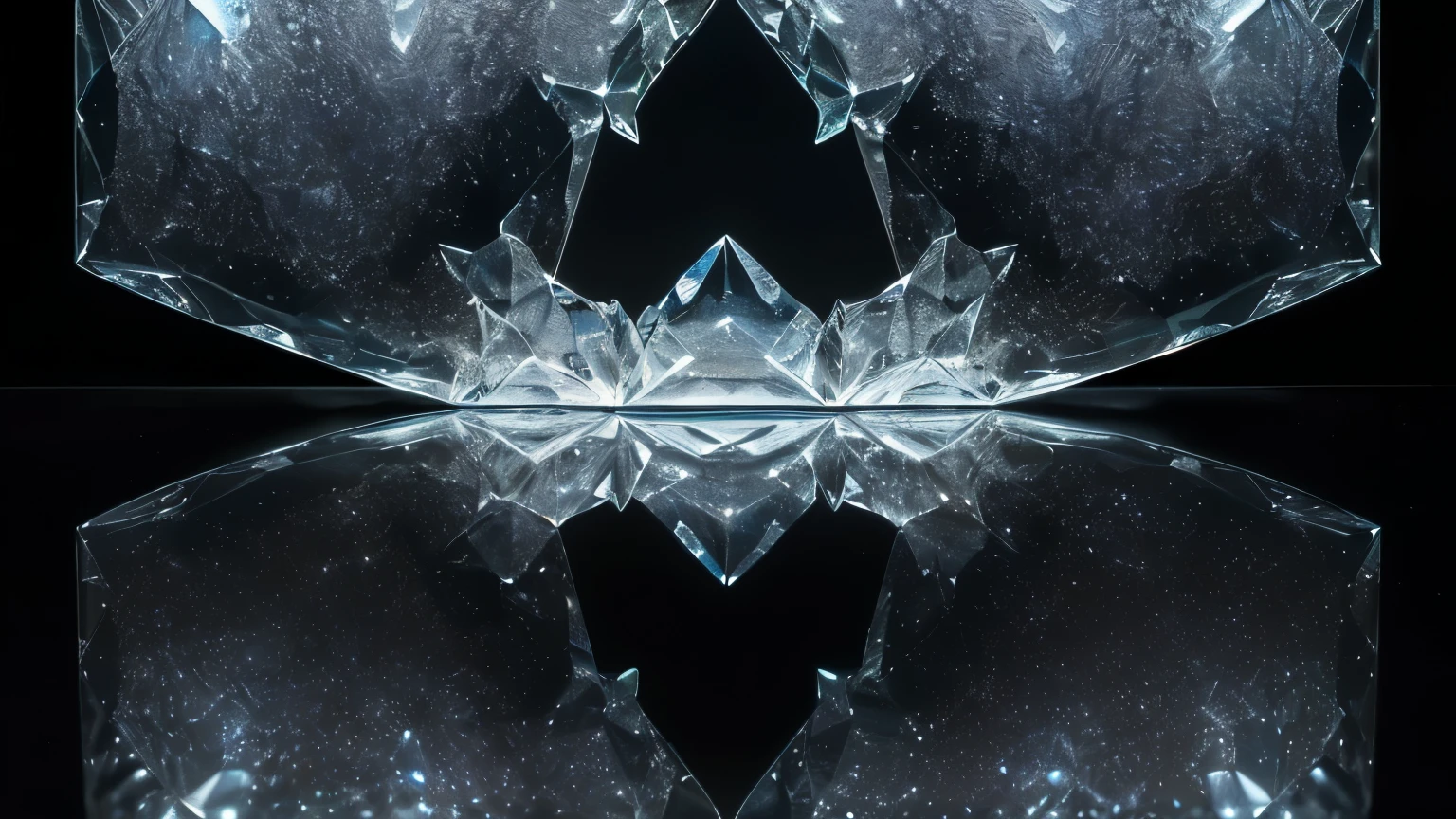 (best quality,4k,8k,highres,masterpiece:1.2),ultra-detailed,(realistic,photorealistic,photo-realistic:1.37),Crystalline window glass,black background,glistening,reflections, intricate patterns,detail-rich,transparency,sharp edges,subtle hues,abstract art,studio lighting