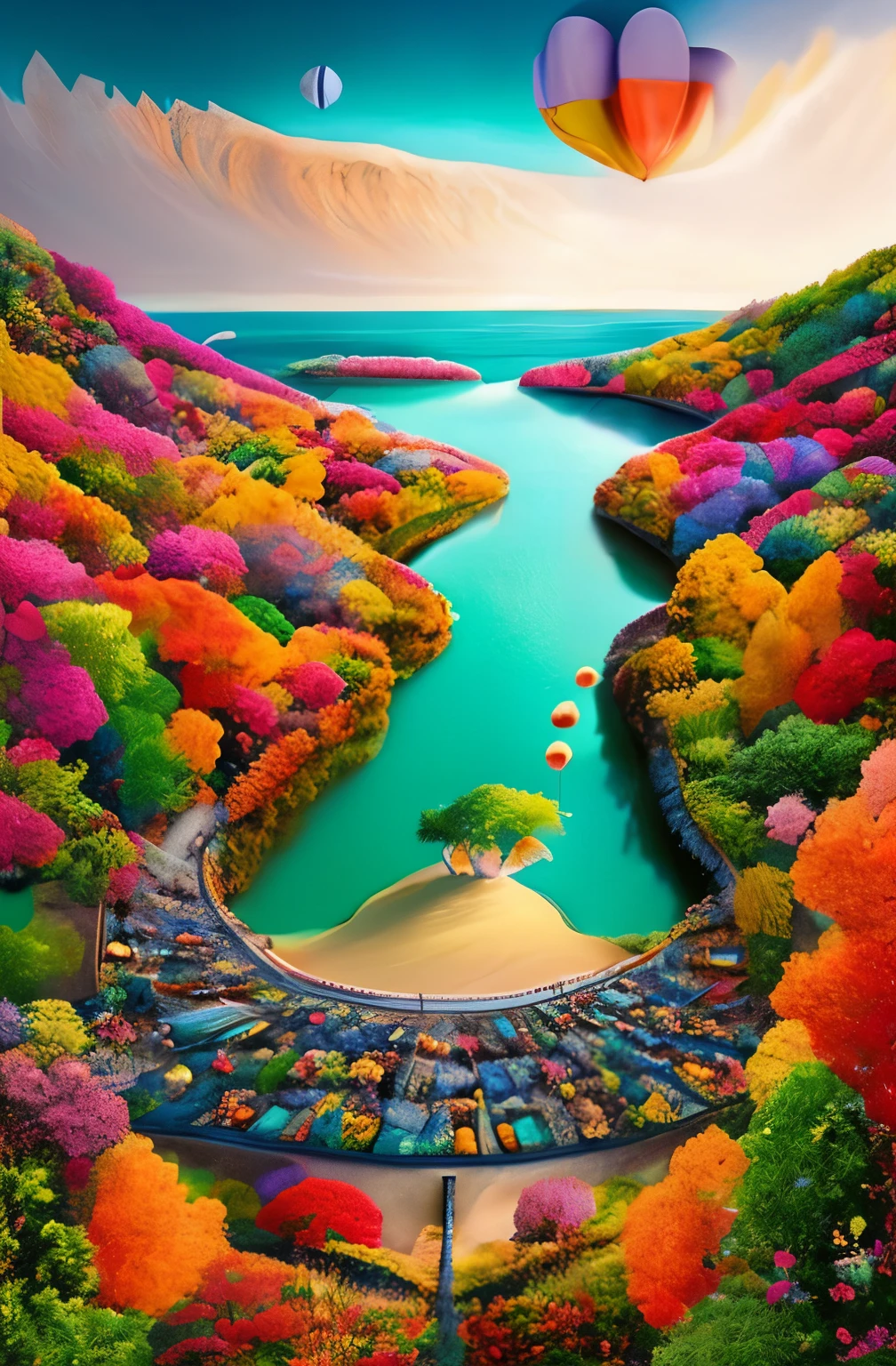 Surreal masterpieces, the city as a map of female beauty, wandering in the alleys of big breasts, gloomy basements of giant asses waterfalls of long curly hair unremarkable beauty in hazy tones