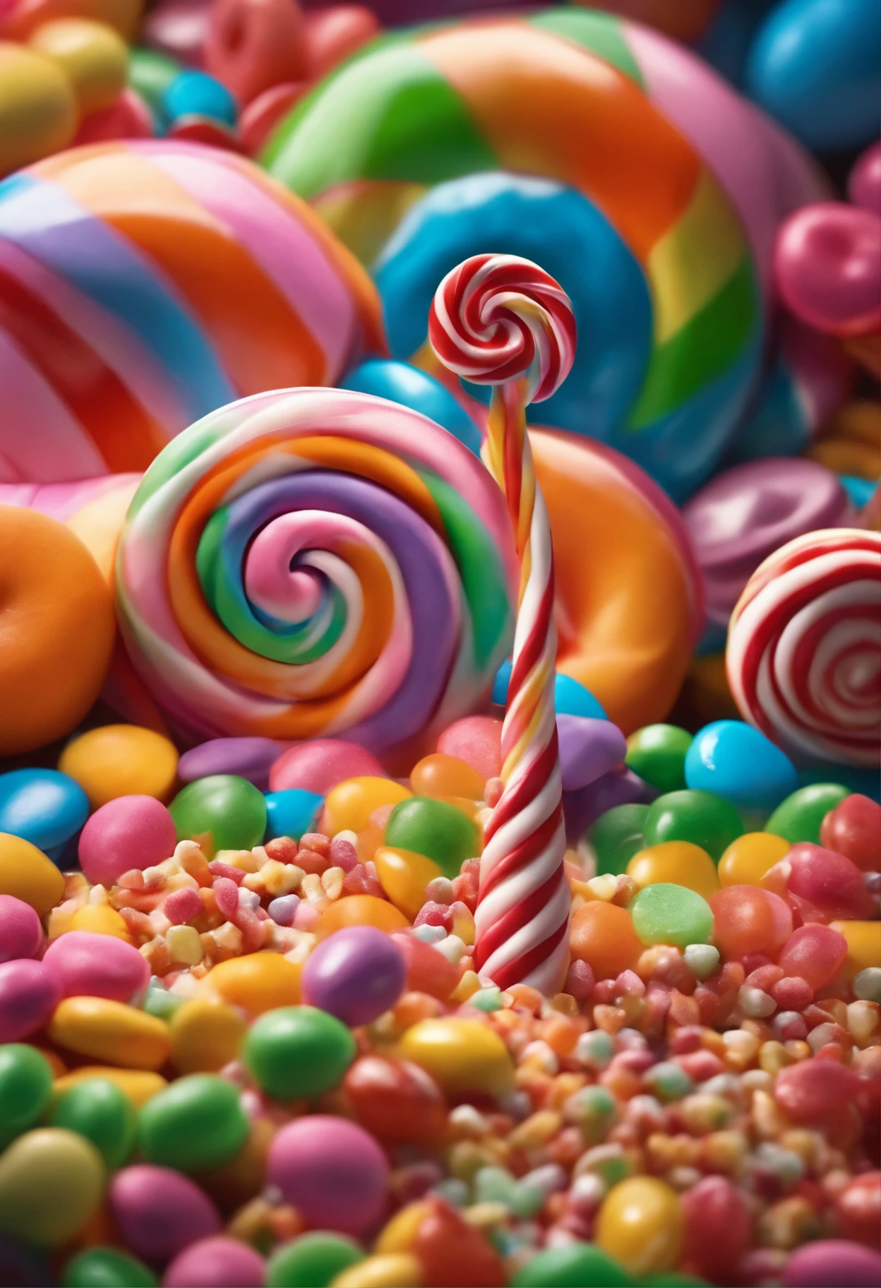 Picture of a bag of candy lollipops with soy powder 