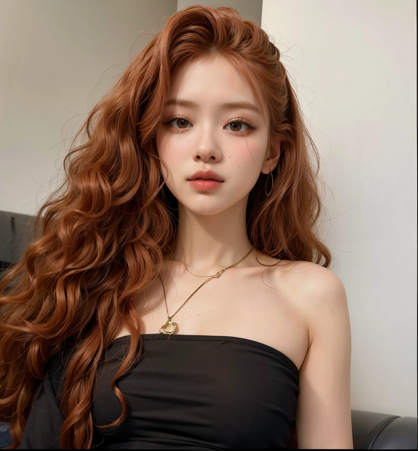 Jennie com cabelo cacheado ruivo Jennie Blackpink ruiva cabelo cacheado cachos