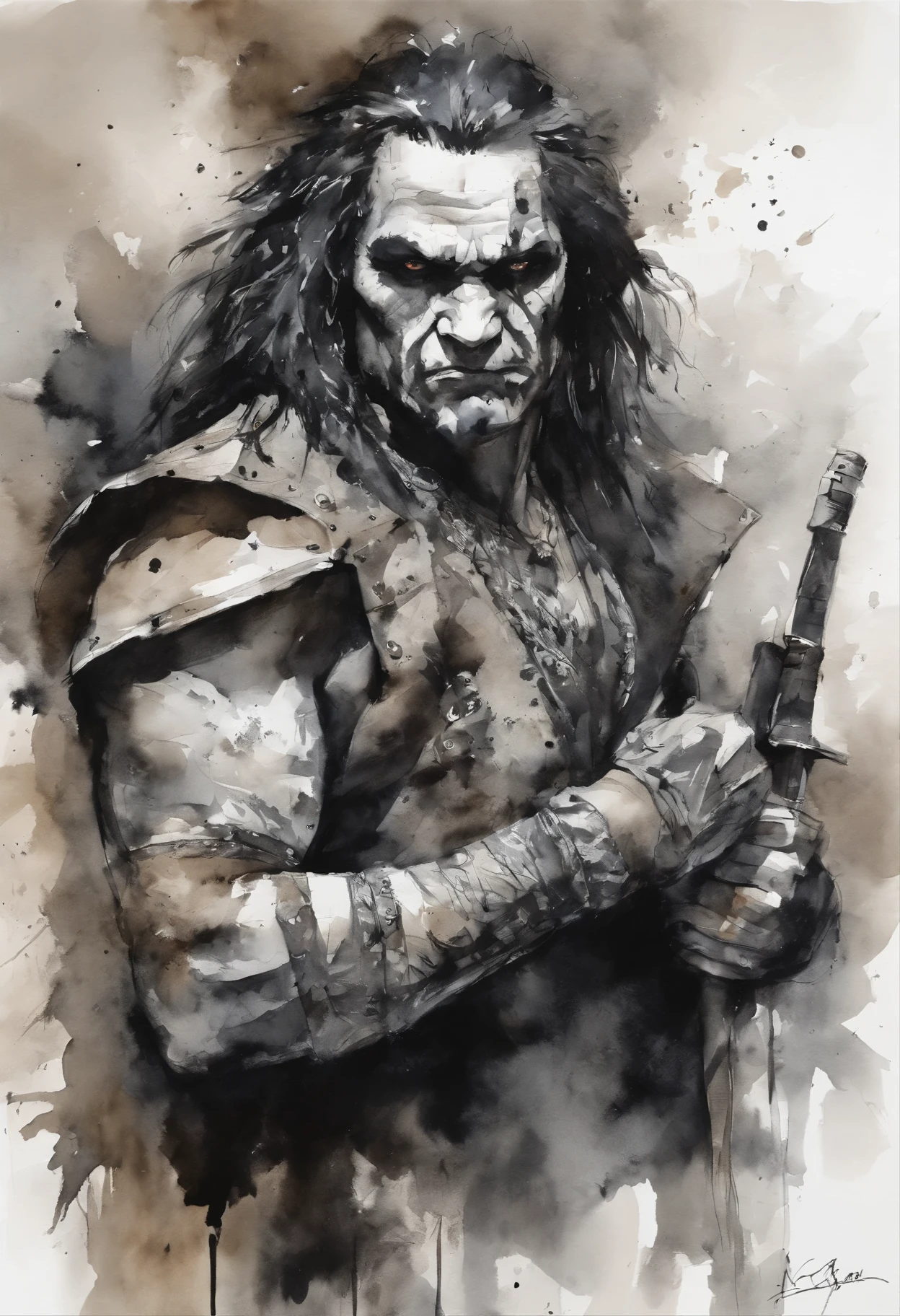 lobo, estilo de Yoji Shinkawa, Preto e branco, imprimir, super detalhado, com olhos azuis 