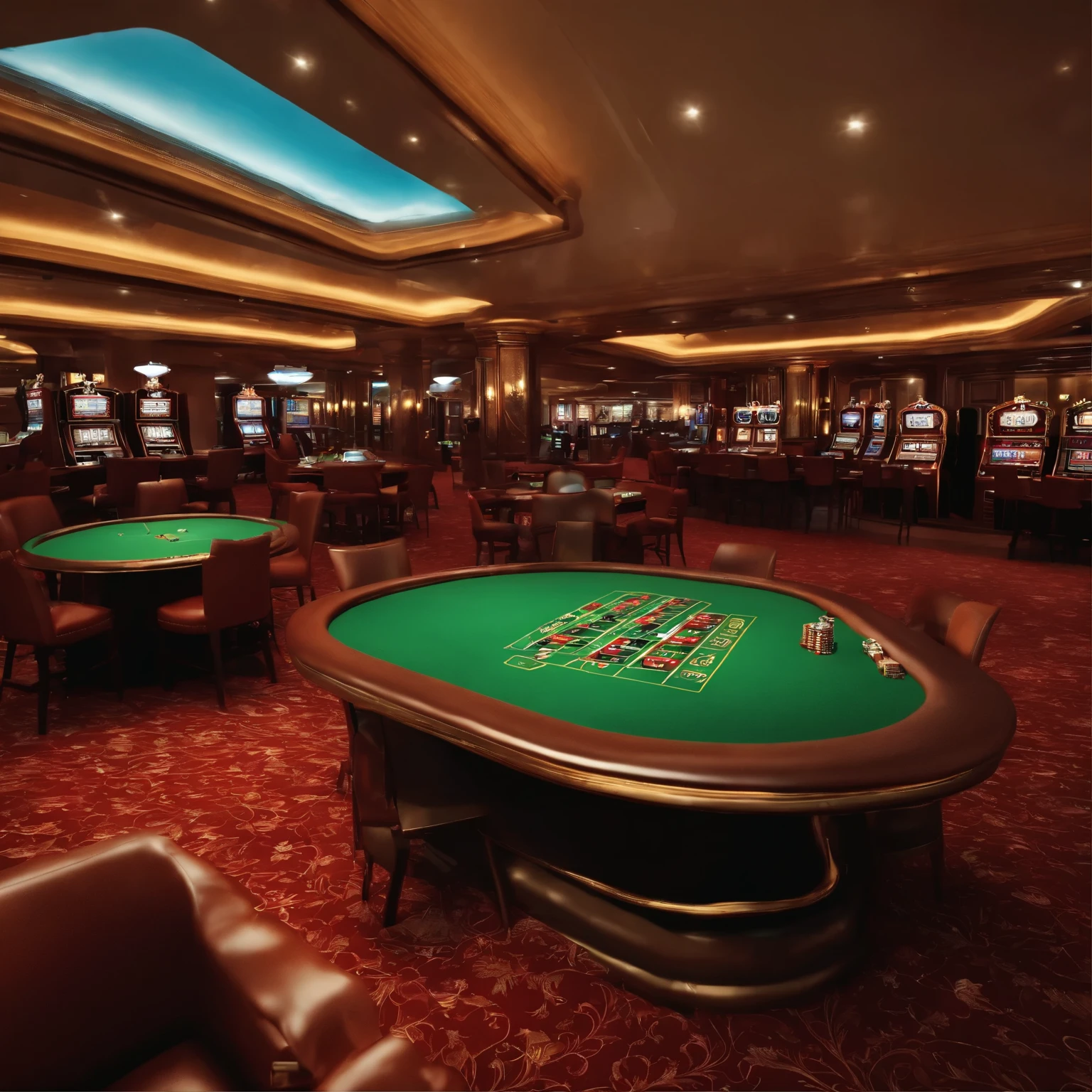 create an image demonstrating the style of ((Casino)) style, hyper realism, 8k high definition, vibrant colors, sharp focus, insanely detailed
