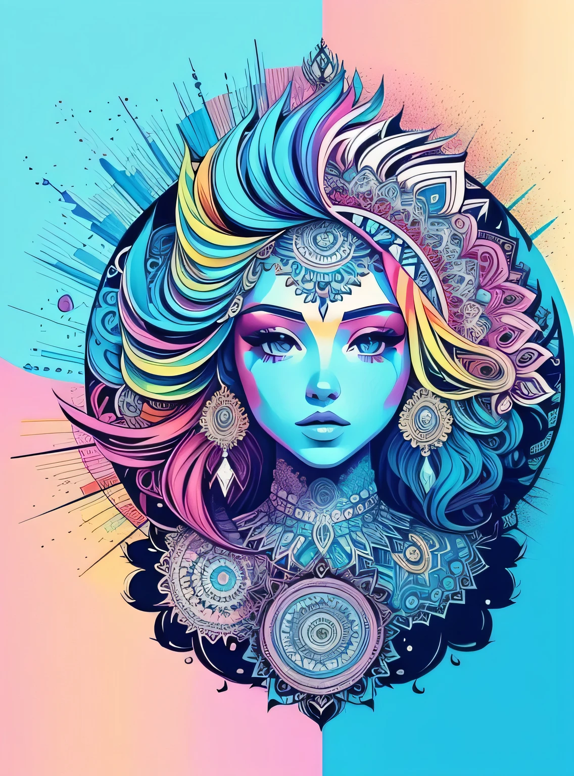 lindo mandala, rainbow sky, estilo de arte pop, Yang08k, lindo, colorida,
obras-primas, maximum quality, melhor qualidade, arte oficial, lindo and aesthetic,