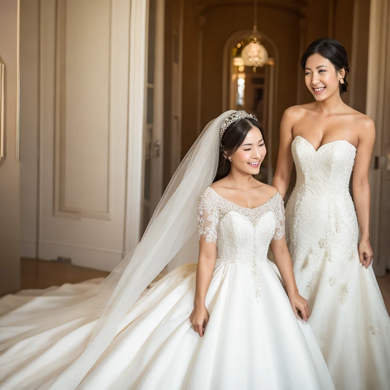 1girl,2wedding dress