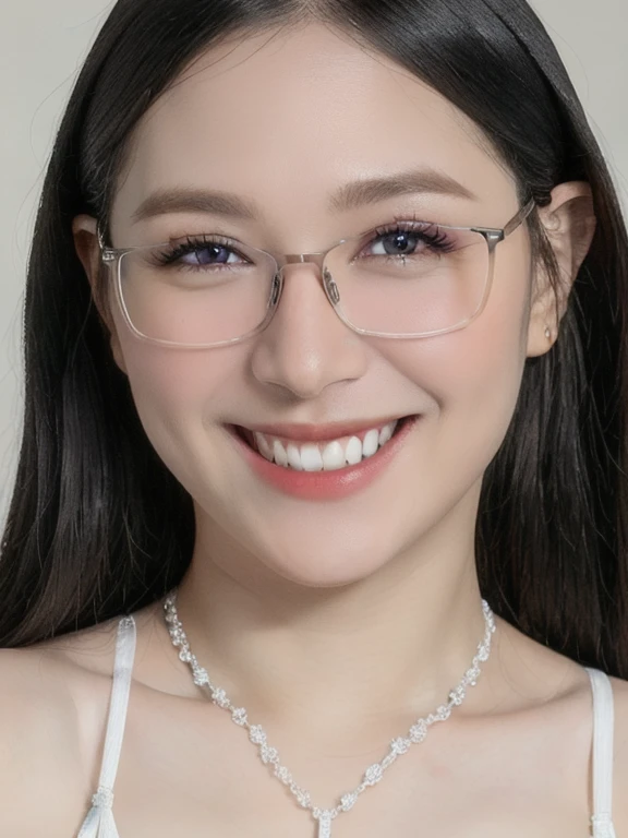 (realistic、masterpiece、Best Quality、8K、highres、high resolution:1.3)、1 girl、Huge breasts、smile、white bikini、looking at viewers、super fine face and eyes、long hair、 upper body、