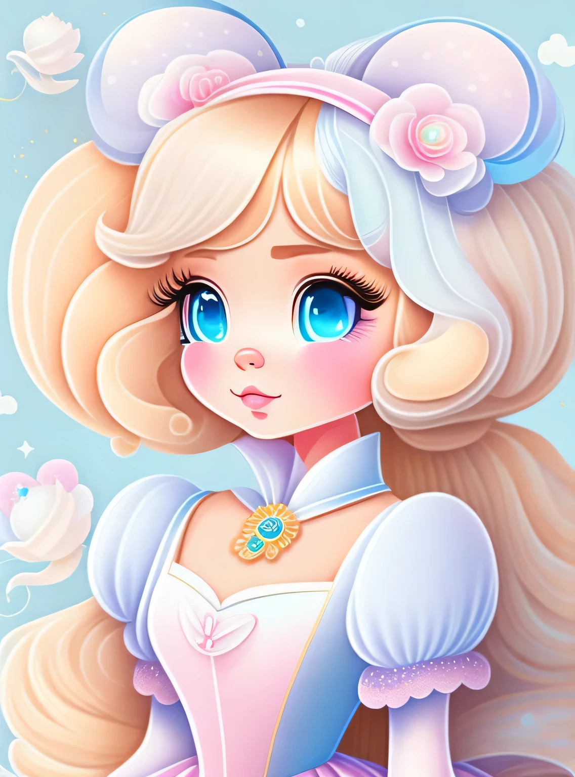 the colorida abstract of cute Cinderella, (colorida,altamente detalhado,arte vetorial)