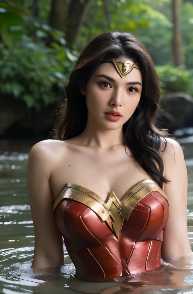 Wonder woman in the water - SeaArt AI