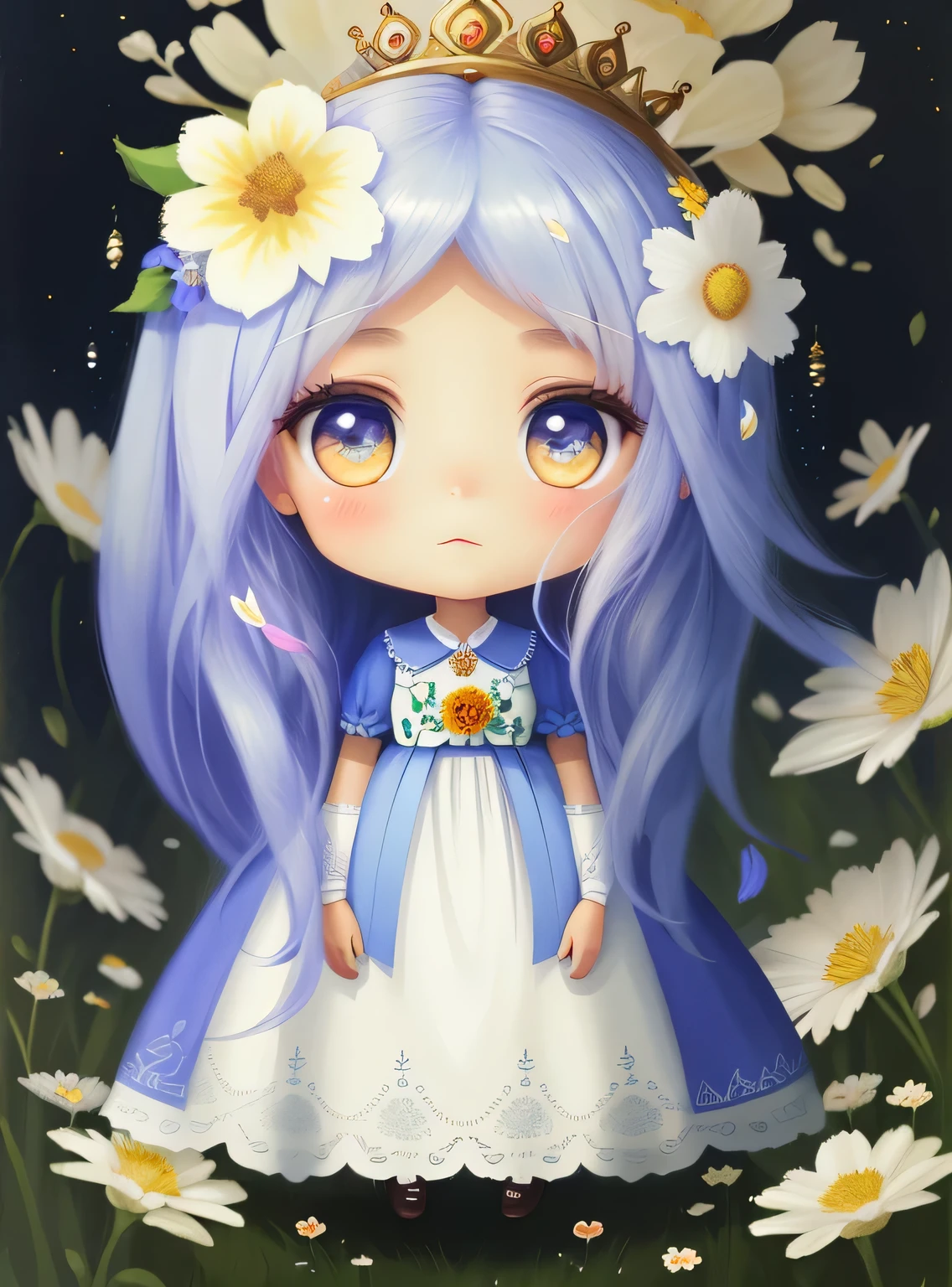 Princesa e flores.