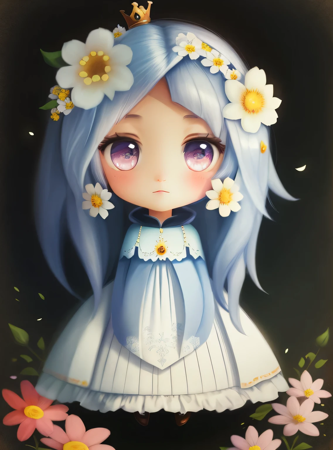 Princesa e flores.