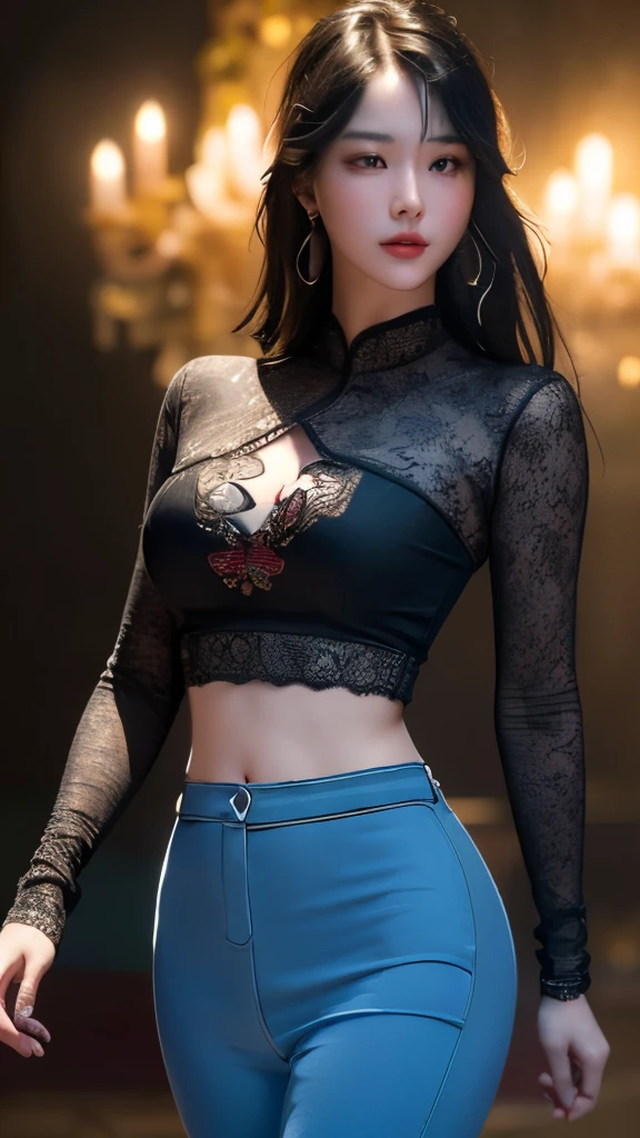 best quality, (original photo: 1.2), (masterpiece: 1.4), (actual: 1.4), (high resolution: 1.4), Chinese actress Guli Nazha, depth of field, intricate details, 8k, Very detailed, perfect lighting, epic background, big bust 1.3, The clothes are messy, shattered, The whole body is soaked