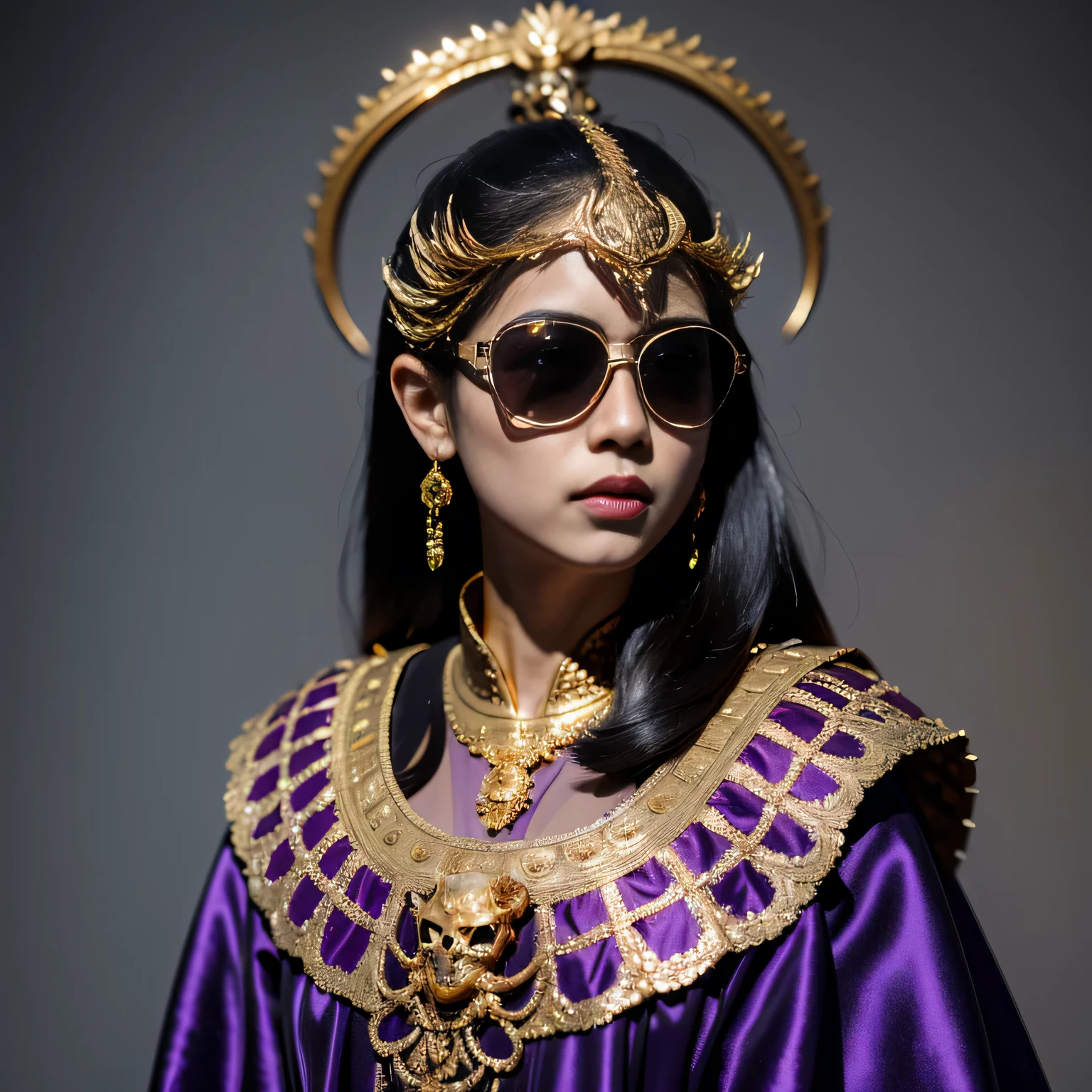 On snowy nights,32k(masterpiece,HD,Ultra high quality,32k)Purple-pink double ponytail,flower stick,Indigo Skull King ,mahogany steering wheel (The skeleton is very realistic:1.4),crocodile print robe,Rusty skull ornaments,Sand gold linen cloak,petals flying,Deep gold sunglasses,Hold your head high,worthy of pride,Look at people through nostrils,A primary and secondary school student, high resolution,Xueba, detail, RAW photos, Sharp Re, Nikon D850 film photo by Jefferies Lee 4 Kodak Portra 400 camera F1.6 guns, colorful, Ultra-realistic and vivid textures, dramatic lighting, Unreal Engine Art Station Trend, Sinest 800,Hold your head high,side,worthy of pride,Look at people through nostrils,arrogant,petals flying,petals flying,Gold dusted crocodile,Fluttering,Impeccable,( Reasonable design, clear lines, HD definition,best quality, Very detailed skeleton, skeleton of masterpiece, official art, Lighting effects, 8K crocodile skeleton(((Platinum marble sunglasses)))Deep gold sunglasses,sideportrait