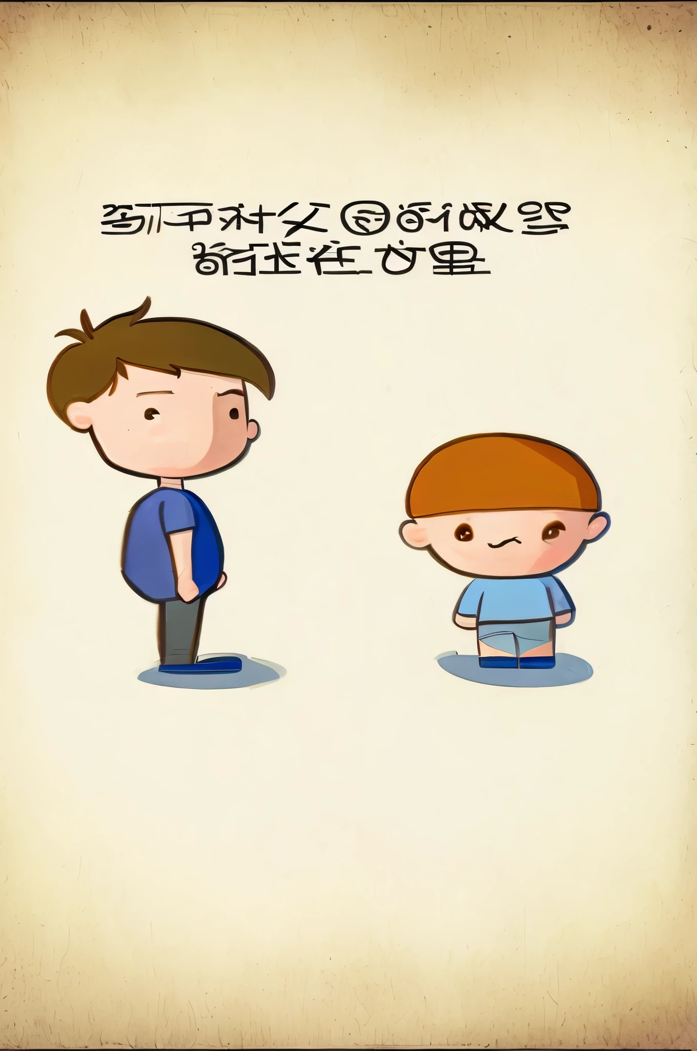 a cartoon of a man and a boy standing next to each other, animated still, cartoon image, children's cartoon, animated film still, animation film still, cartoon still, cute cartoon, animation still, concept art of single boy, emotional picture, animation still screencap, cartoon illustration, short person, funny illustration, absent father, cartoonish and simplistic