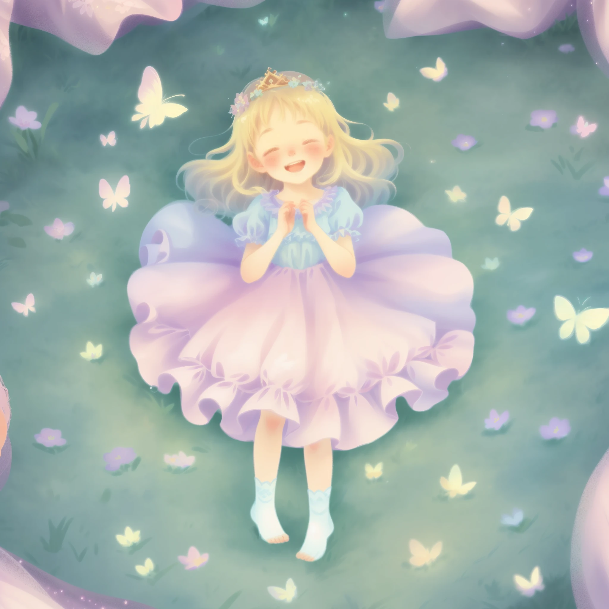 ultra-detailed,pastel portraits of adorable s,delicate brush strokes,charming facial features,innocent expressions,vibrant colors,bright and joyful atmosphere,fantasy garden setting,dream-like lighting,soft and dreamy color palette,beautiful flowers and butterflies,giggles and laughter,enchanted fairies playing hide and seek,happy and magical imagination,delicate and ethereal dresses,sparkling tiaras and flower crowns,playful poses and joyful movements,emphasize the sweetness of childhood,warmth and love in every stroke,fairy tale-like ambiance,create a whimsical and enchanting atmosphere