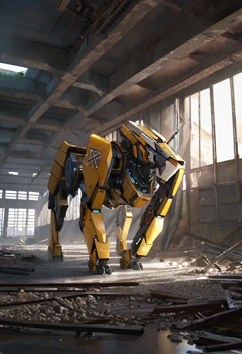 giant mecha, pasific rim, by nixeu, cables, spark, mechanical part, abandoned, (amazing quality), rusty dusty, spider web, indoor, dark room, bad condition mech, (masterpiece art) , (((rusty))), epic