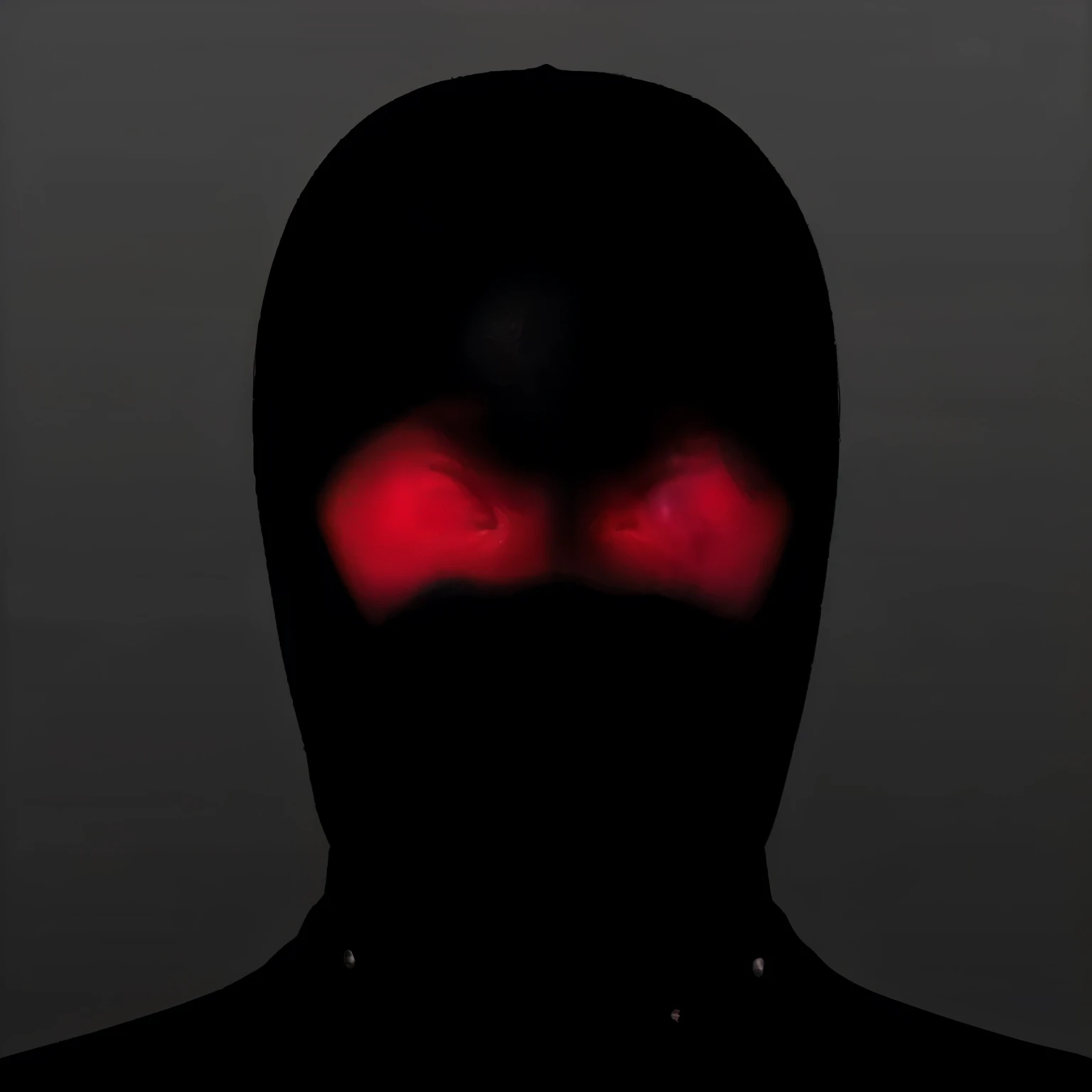 heroi com roupa negra e olhos vermelhos