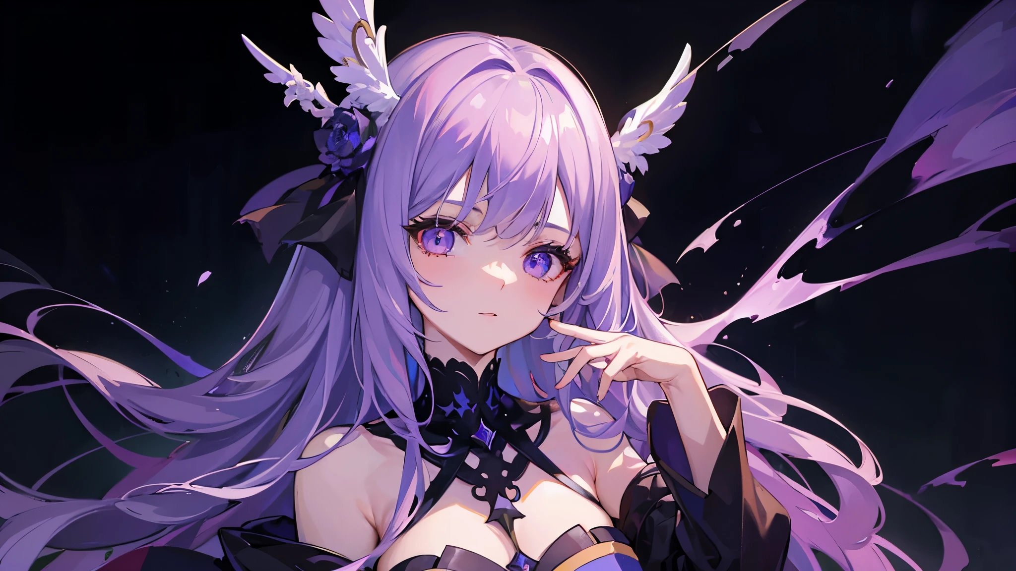 quality, (tmasterpiece: 1.3), (max res: 1.2), (Ultra HDTV: 1.2), Cinema lights, Ultra HDTV, (Detailed eyes and skin), (detailedfacialfeatures), HighDynamicRange, 8k resolution, Focus sharp: 1.2, Perfect style, pretty  face,Exquisite Hair， Accurate, Anatomically correct, Highly Detailed Face and Skin Textur, Rich expressions，a purple eye，shy girl