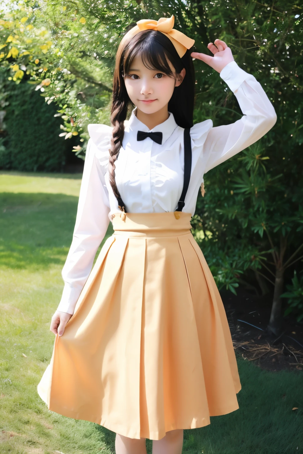 Full circle skirt baby face girl [Panty shot] ****ta {flare skirt fluttering skirt} Long skirt maid whole body B cup