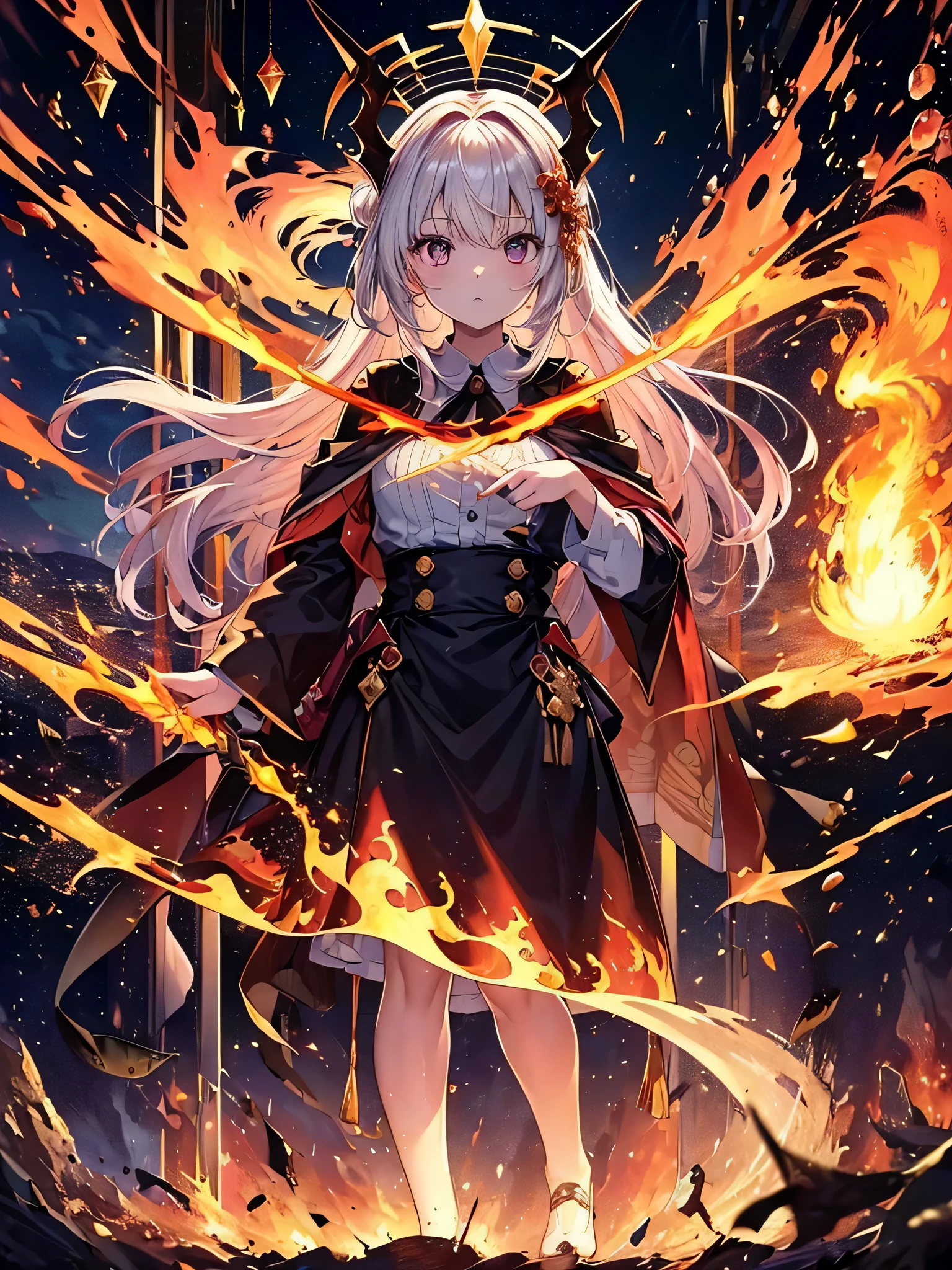 (((masterpiece)))、(((highest quality)))、((super detailed))、According to the contract、Follow me please、Overlord of Flame。come、Purification Flame、Great Sword of Flame。
	fluttershy、Fire and brimstone through Sodom。turn sinners into dust of death。『Burning sky』