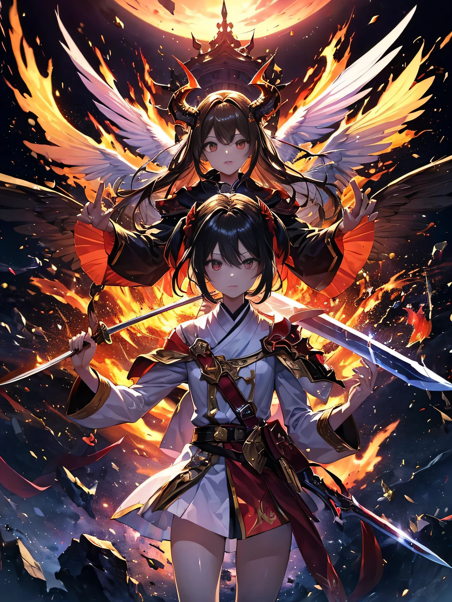 (((masterpiece)))、(((highest quality)))、((super detailed))、According to the contract、Follow me please、Overlord of Flame。come、Purification Flame、Great Sword of Flame。
fluttershy、Fire and brimstone through Sodom。turn sinners into dust of death。『Burning sky』