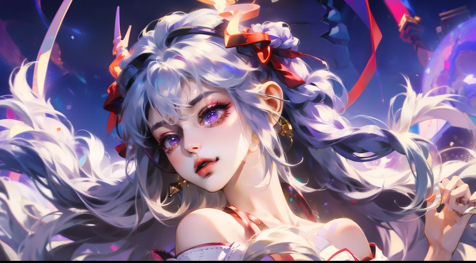 Girl with long pink hair and black dress, digital art from danganronpa, junko enoshima from danganronpa, Best 4K , Girl with long hair, nightcore, Cute girl,Girl with cosmic hair, A teenage girl