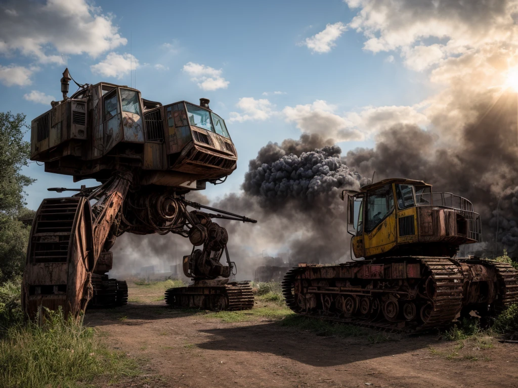 Abandoned Mech, Broken and rusty heavy machinery