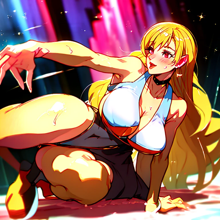 Long hair, Beauty, Full body tights, Big, Close to skin, Blonde, Two beauties kissing, Brainwashed by a succubus, Forcibly kissing, Twitching all over the place, Ahehe-face, Deep kiss, Tongue insertion, Bee woman, Eyes are heart, Lesbian, Pink and blue, Bikumbikun, French kiss, Playing with tongue, White clothes, Squatting, wavy white long hair,beatiful detailed eyes,Light makeup,choker necklace,ear jewelry,Pink and moist lips,full body shot of),Clear sky,and the sun was shining brightly,Two sexy women,Red eyes,In the church,Lots of cool girls,Absurd long white hair,ssee-through,drenched clothes,Sexy women's miniskirt,white stockings,Cocked buttocks,huge tit,Stretch meat,Fair and moisturized skin,Be dignified and religious,The atmosphere is ambiguouisty background,a fairy world,long white hair